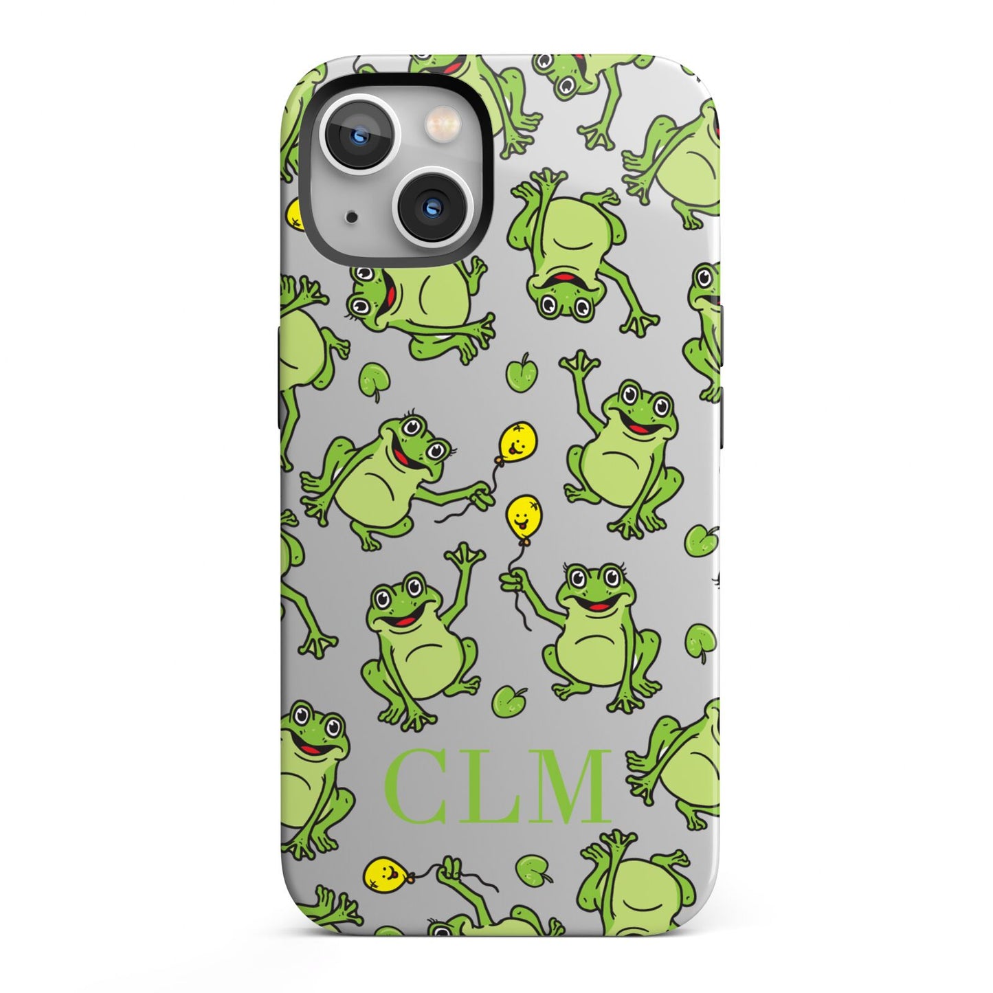 Personalised Frog Initials iPhone 13 Full Wrap 3D Tough Case