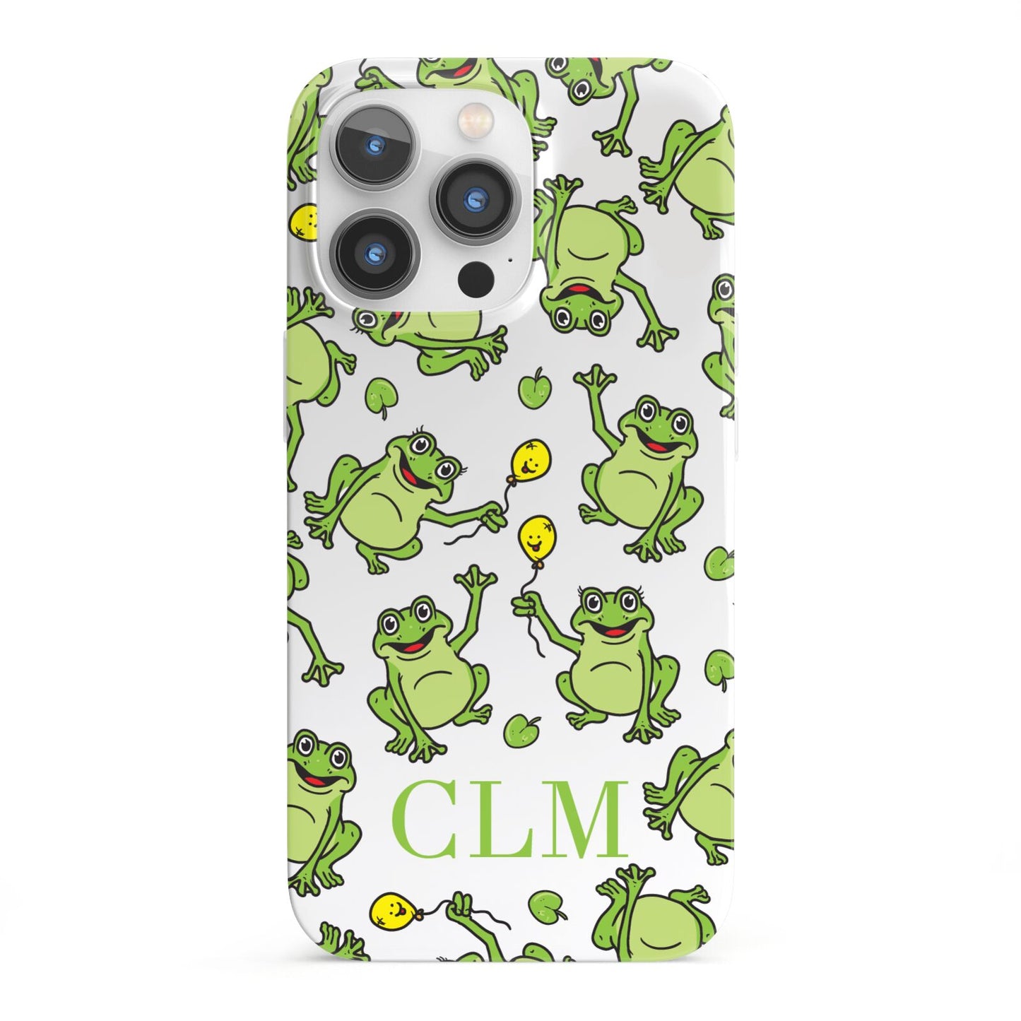 Personalised Frog Initials iPhone 13 Pro Full Wrap 3D Snap Case