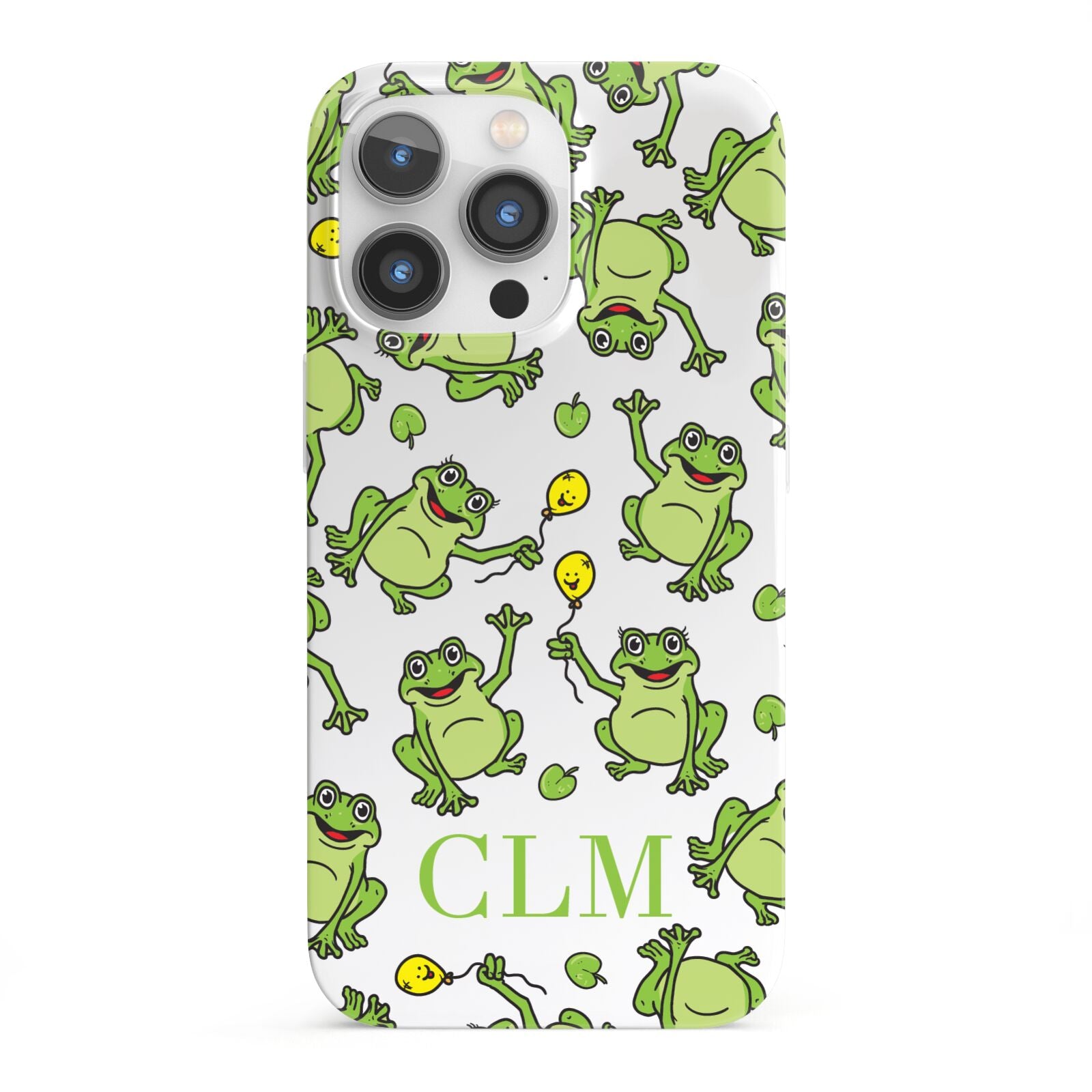 Personalised Frog Initials iPhone 13 Pro Full Wrap 3D Snap Case