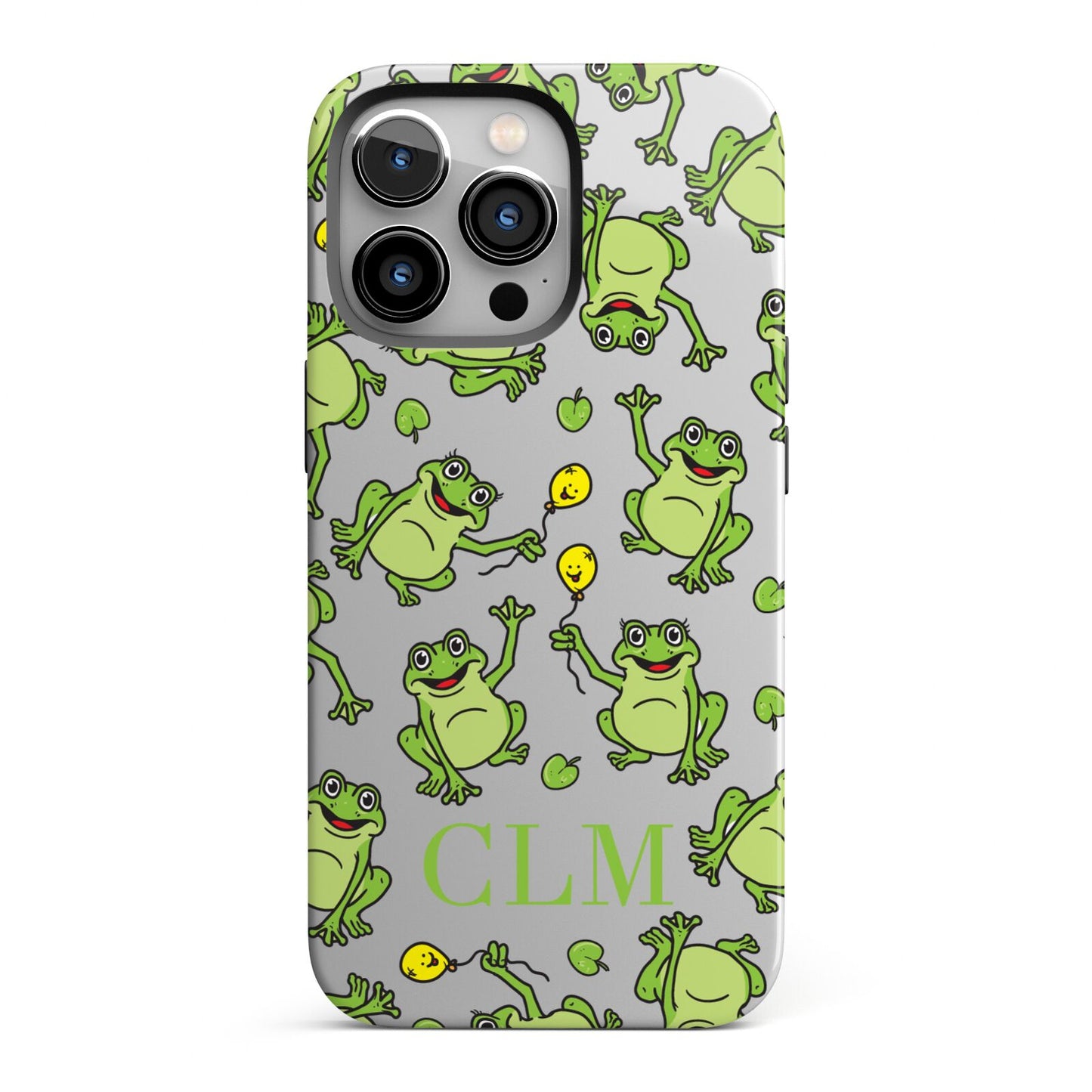 Personalised Frog Initials iPhone 13 Pro Full Wrap 3D Tough Case