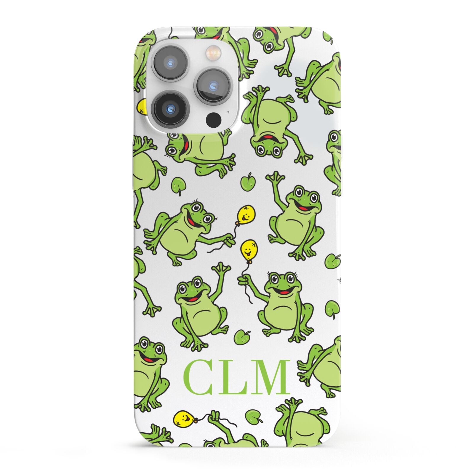 Personalised Frog Initials iPhone 13 Pro Max Full Wrap 3D Snap Case