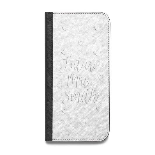 Personalised Future Mrs Vegan Leather Flip iPhone Case