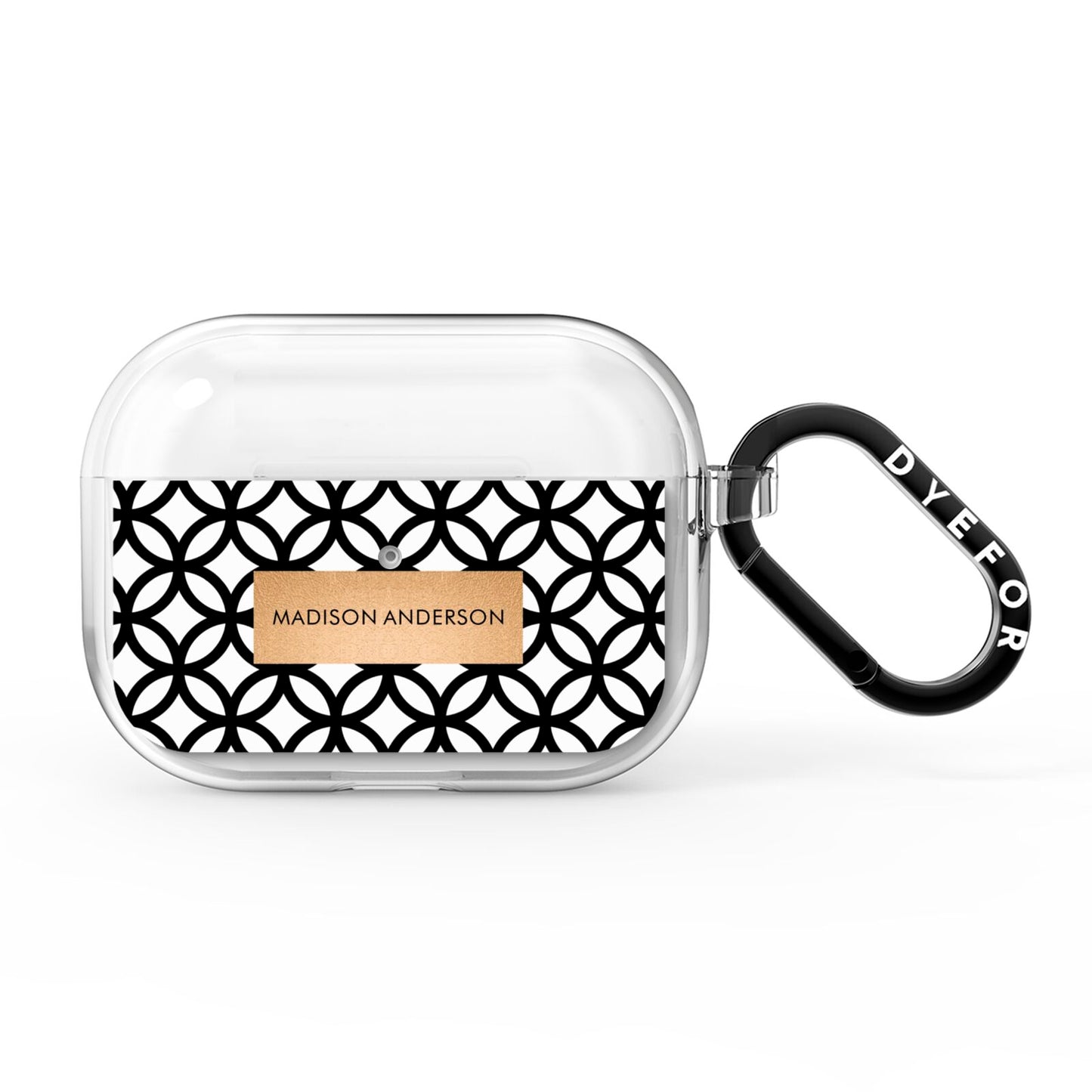 Personalised Geometric Name Or Initials Custom AirPods Pro Clear Case