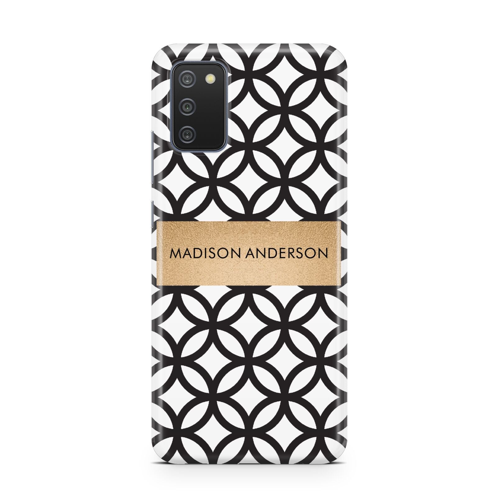 Personalised Geometric Name Or Initials Custom Samsung A02s Case