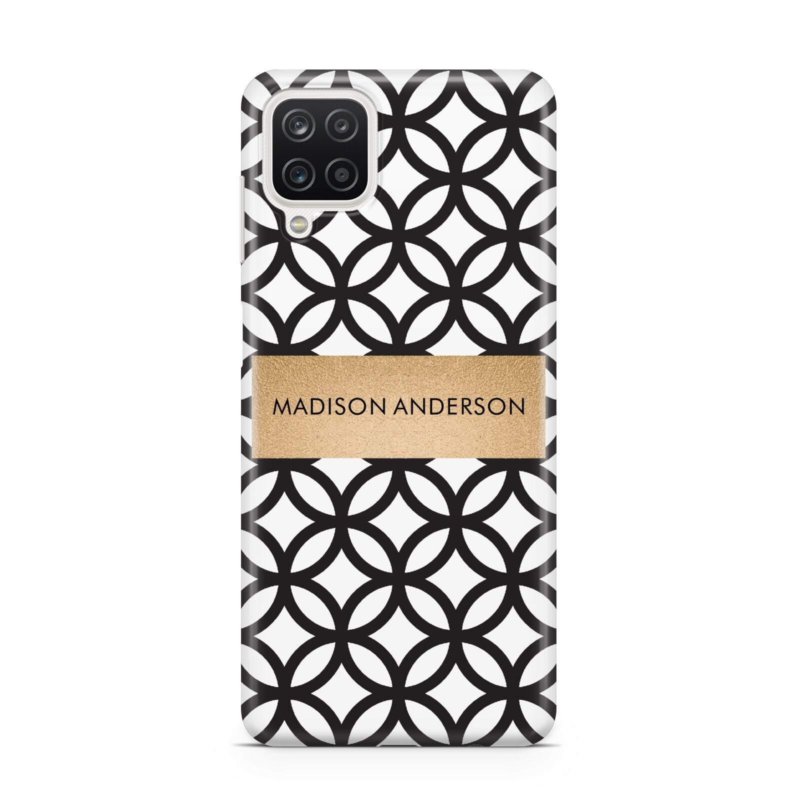 Personalised Geometric Name Or Initials Custom Samsung A12 Case