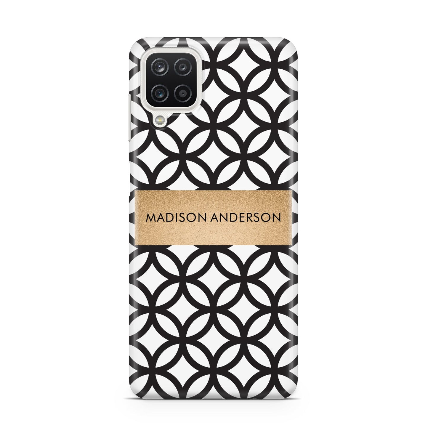 Personalised Geometric Name Or Initials Custom Samsung M12 Case