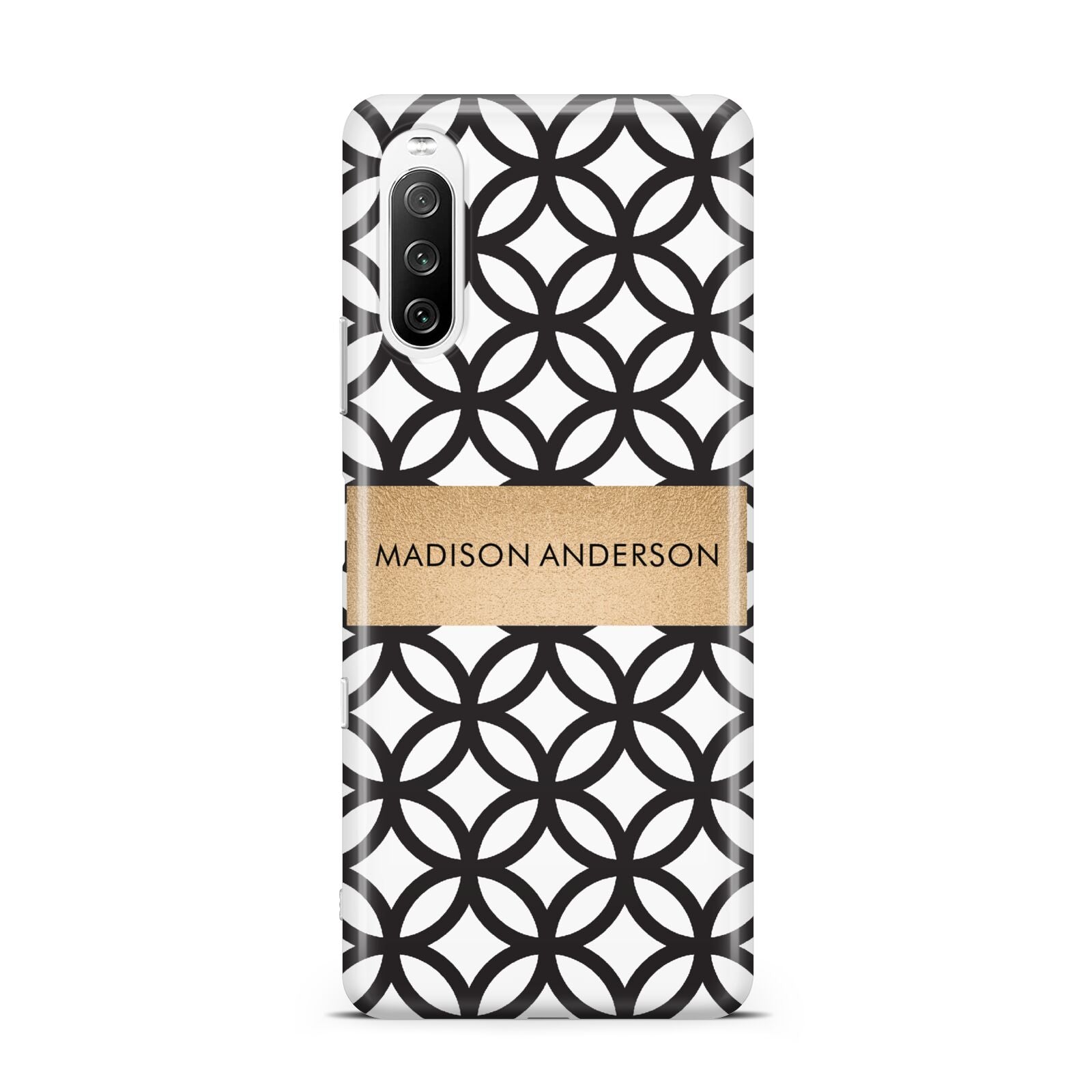 Personalised Geometric Name Or Initials Custom Sony Xperia 10 III Case