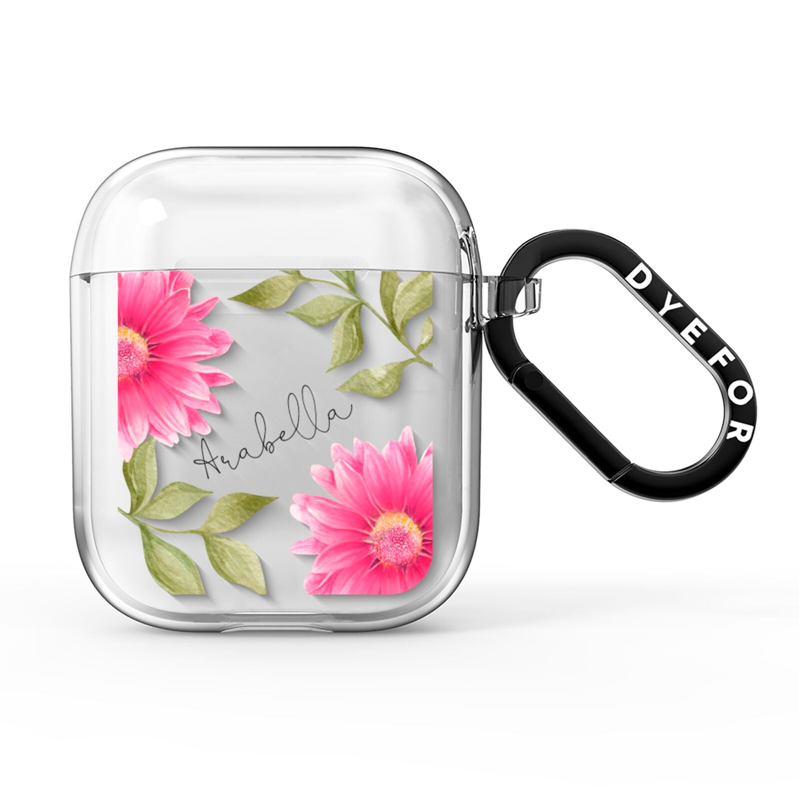 Personalised Gerbera Daisy AirPods Clear Case