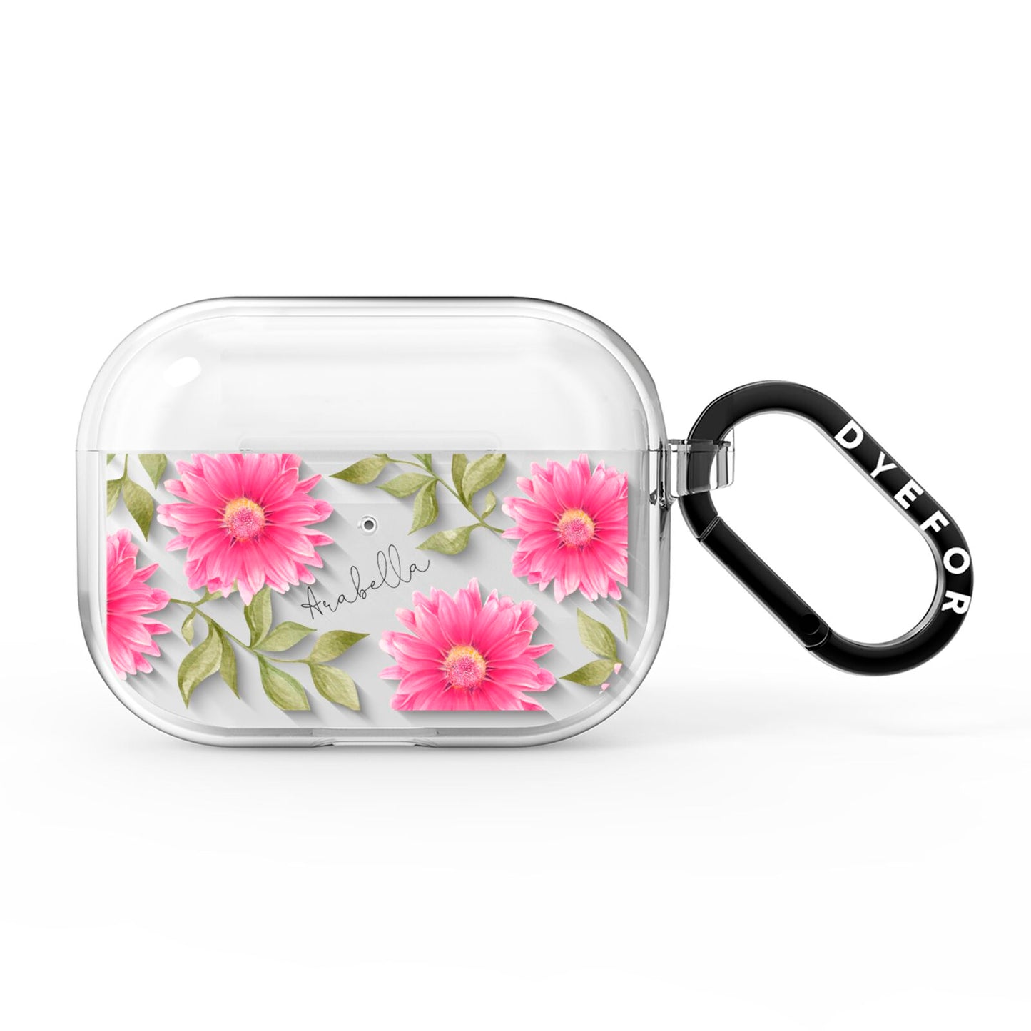 Personalised Gerbera Daisy AirPods Pro Clear Case