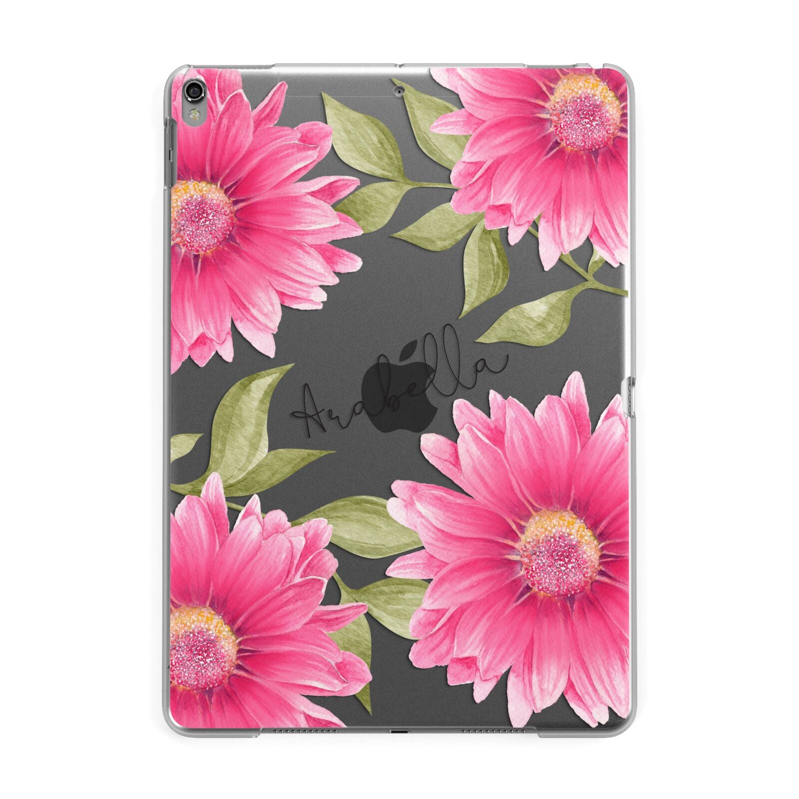 Personalised Gerbera Daisy Apple iPad Grey Case