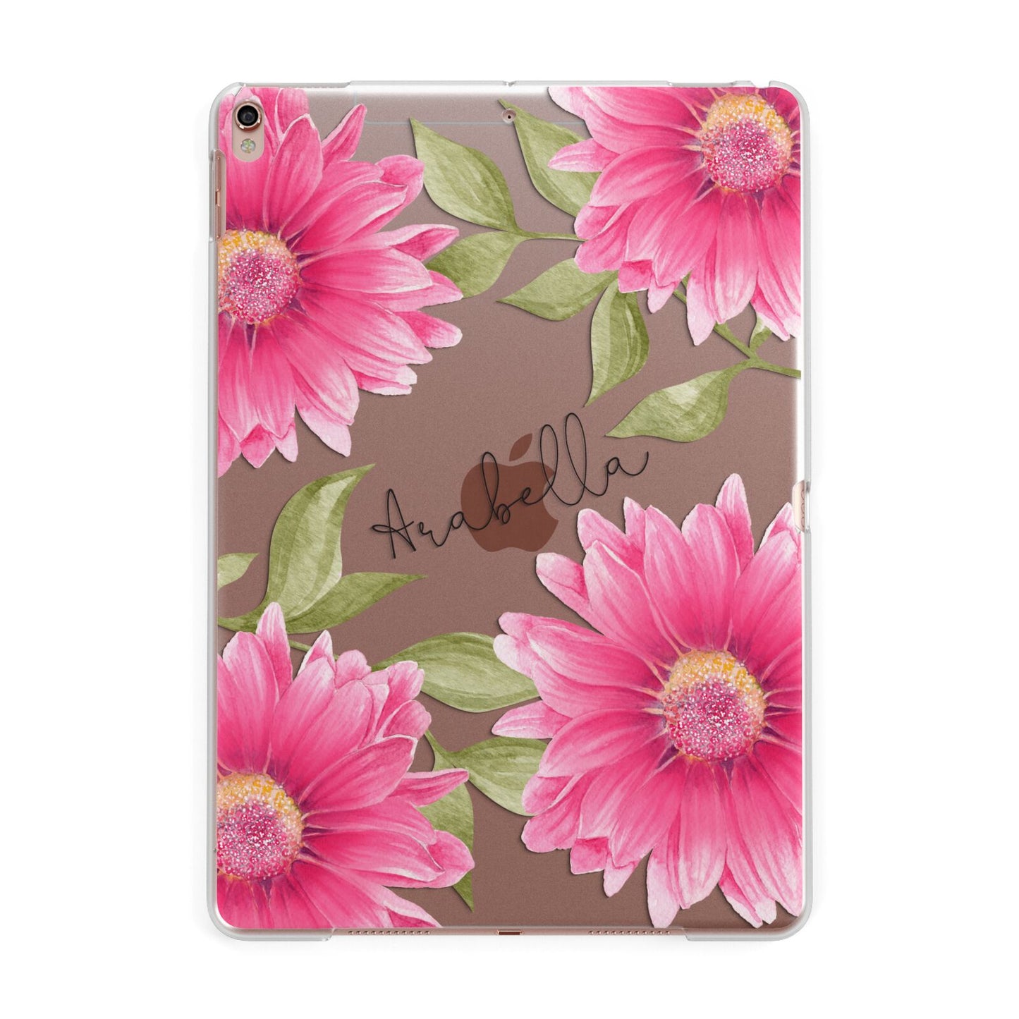 Personalised Gerbera Daisy Apple iPad Rose Gold Case