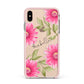 Personalised Gerbera Daisy Apple iPhone Xs Max Impact Case Pink Edge on Gold Phone