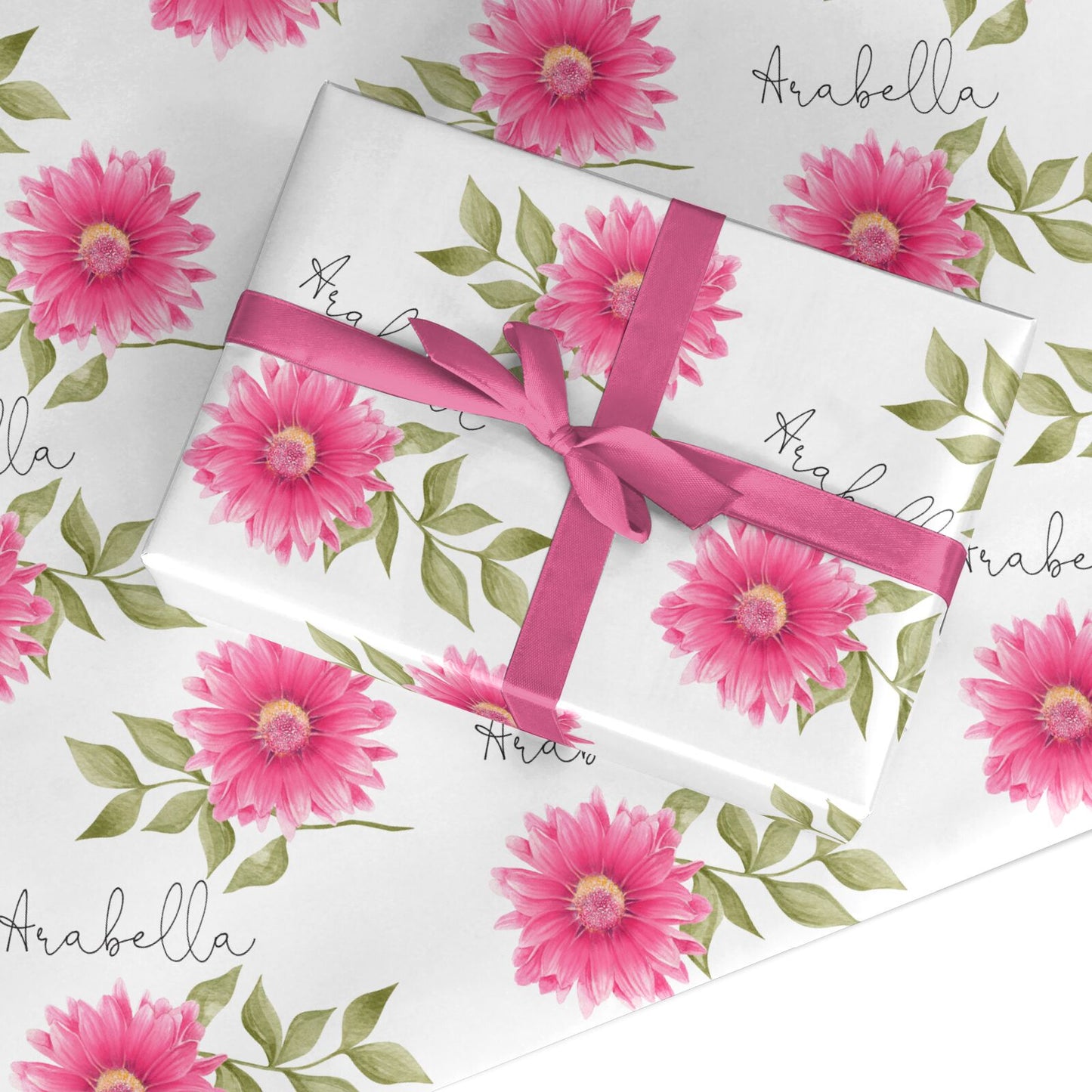 Personalised Gerbera Daisy Custom Wrapping Paper