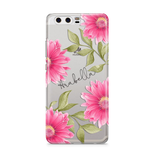 Personalised Gerbera Daisy Huawei P10 Phone Case