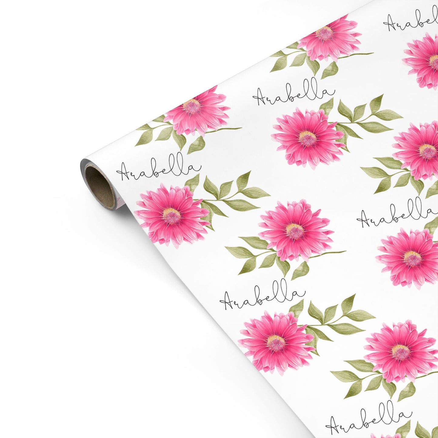 Personalised Gerbera Daisy Personalised Gift Wrap