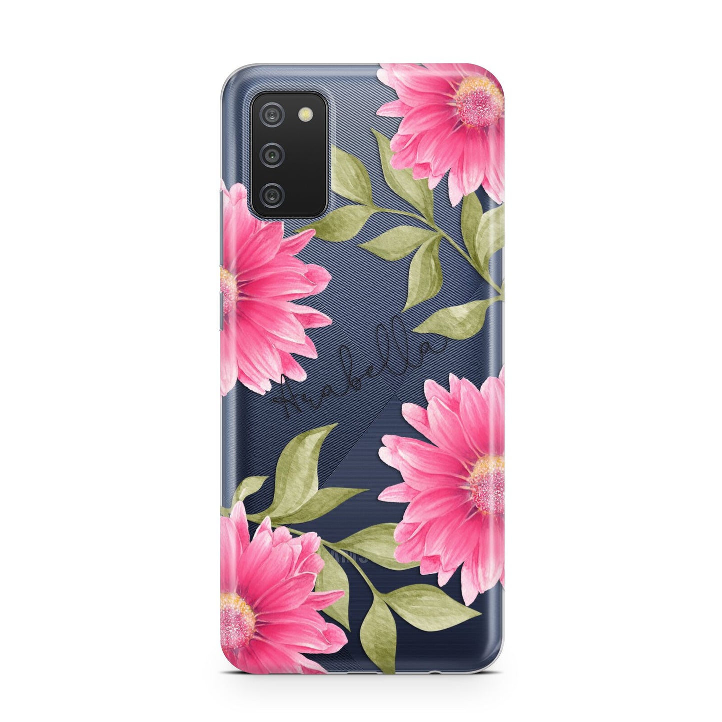 Personalised Gerbera Daisy Samsung A02s Case