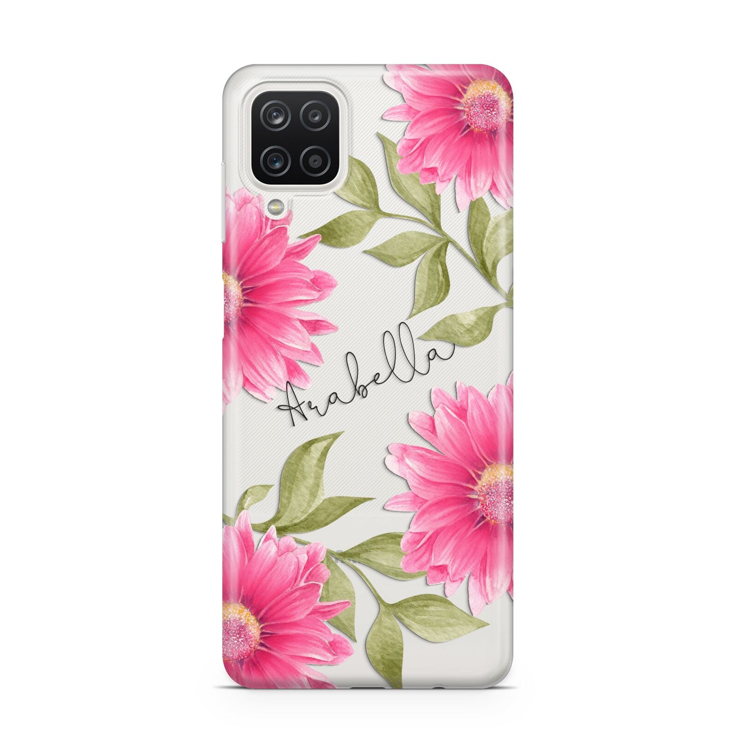 Personalised Gerbera Daisy Samsung A12 Case