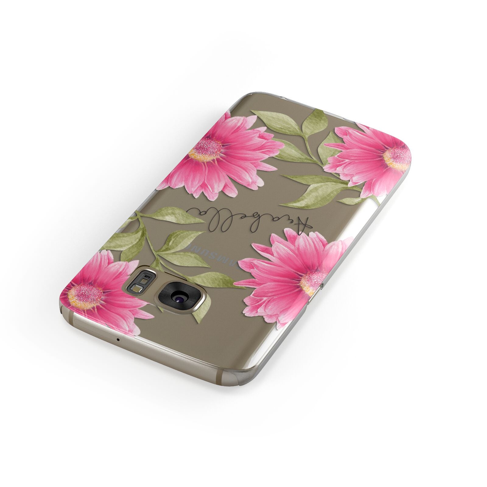 Personalised Gerbera Daisy Samsung Galaxy Case Front Close Up