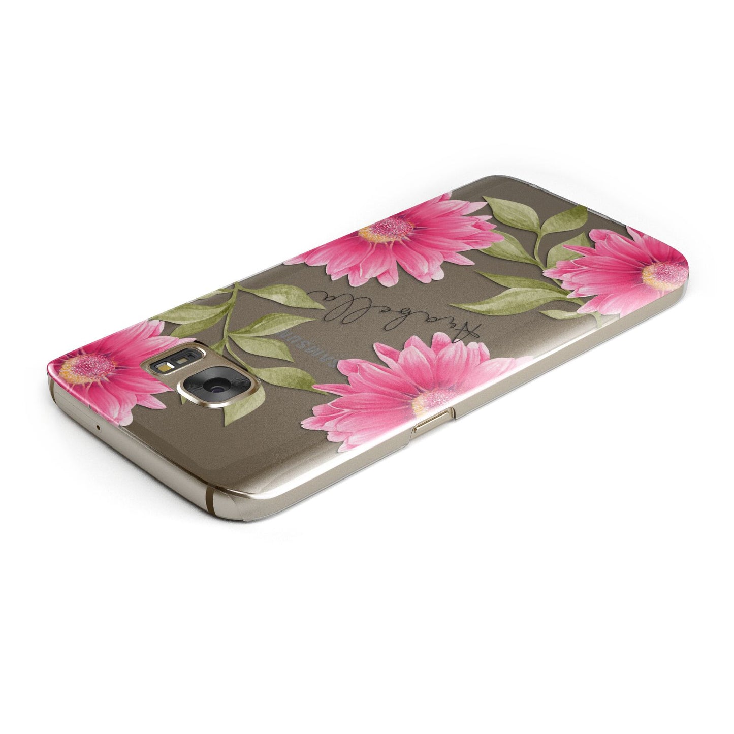 Personalised Gerbera Daisy Samsung Galaxy Case Top Cutout