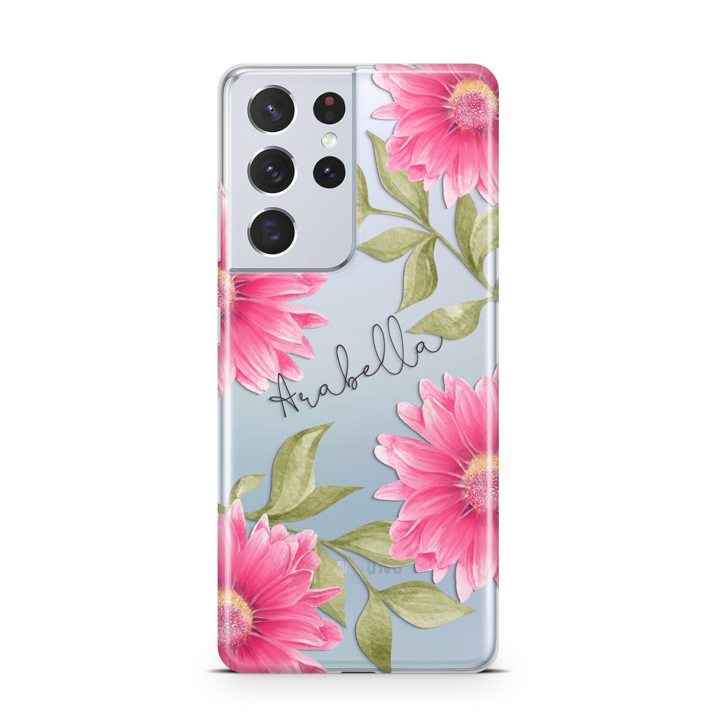 Personalised Gerbera Daisy Samsung S21 Ultra Case