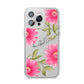 Personalised Gerbera Daisy iPhone 14 Pro Max Clear Tough Case Silver