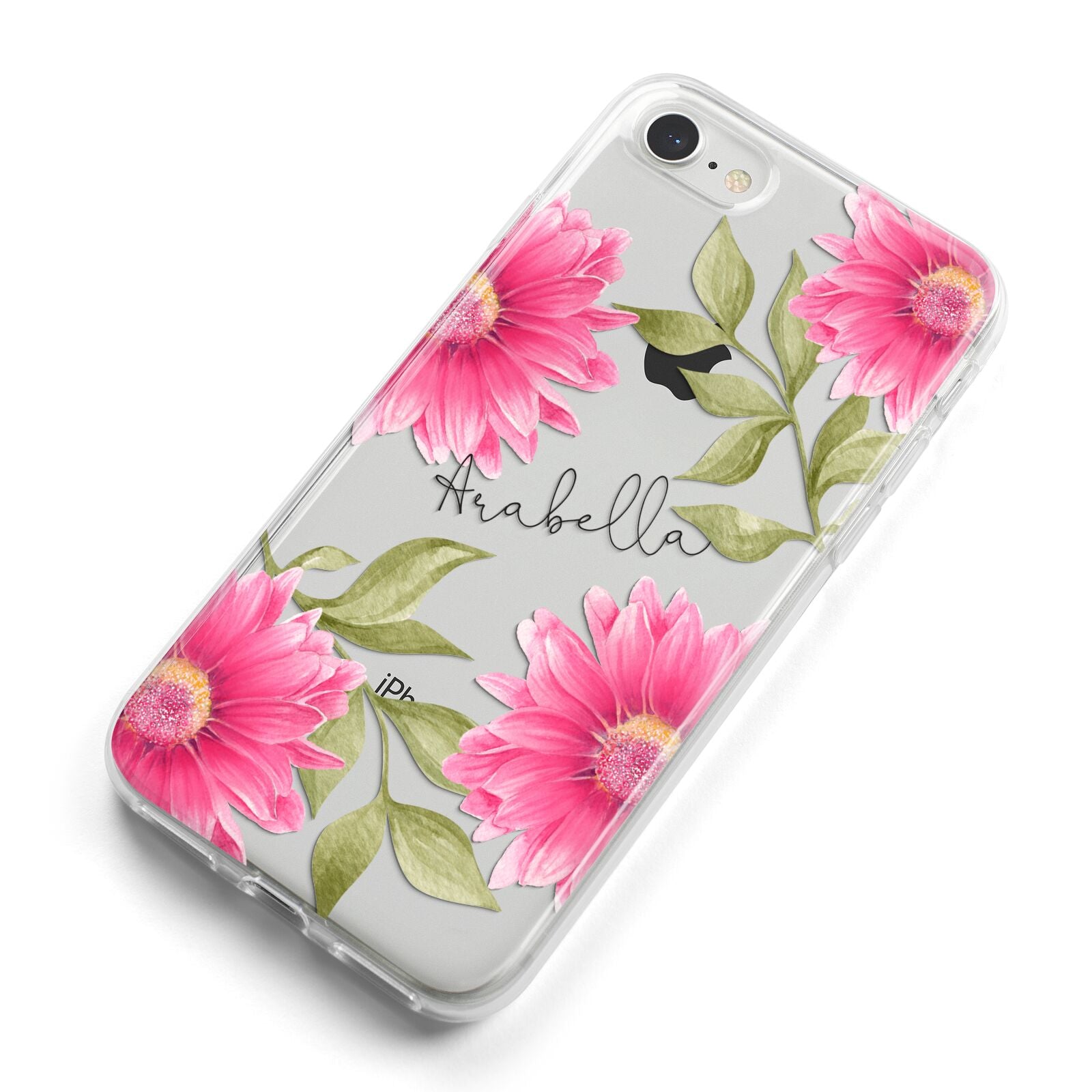 Personalised Gerbera Daisy iPhone 8 Bumper Case on Silver iPhone Alternative Image