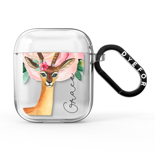 Personalised Gerenuk AirPods Clear Case