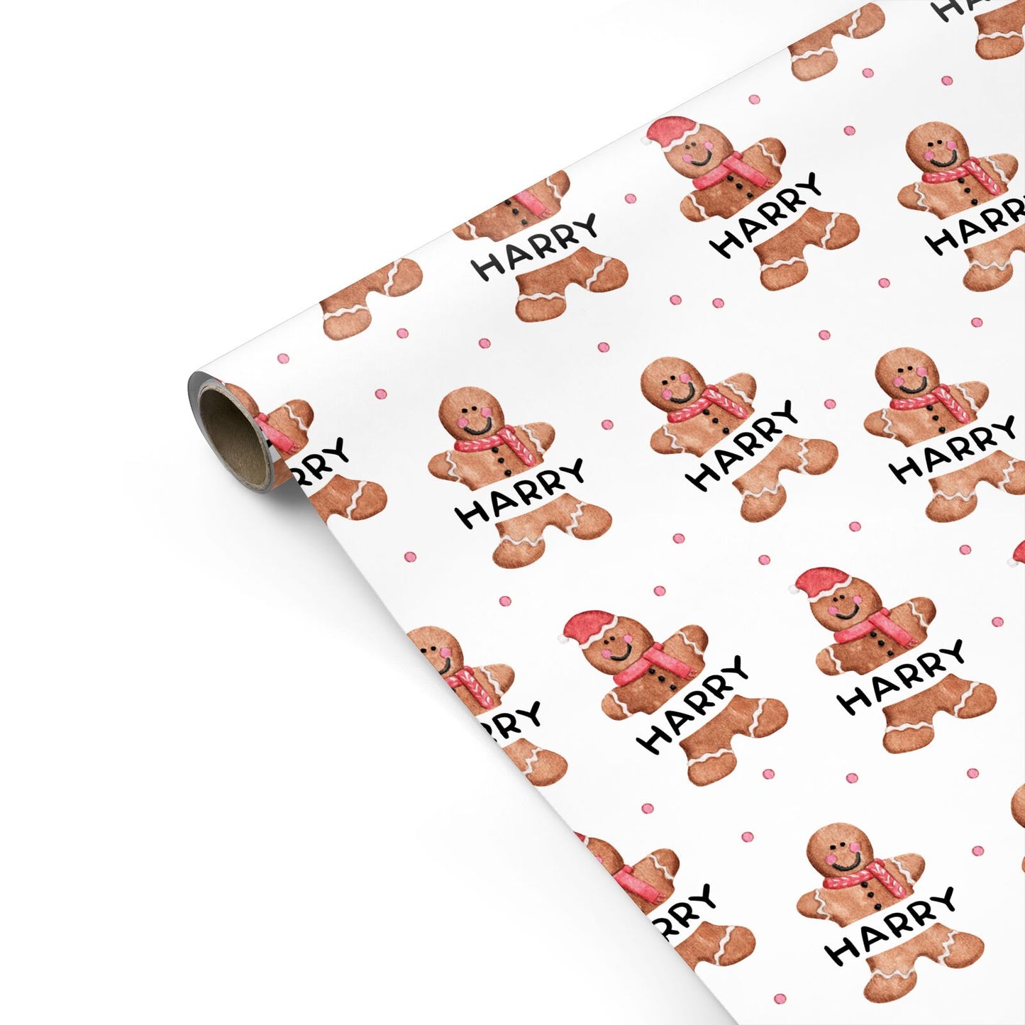 Personalised Gingerbread Personalised Gift Wrap