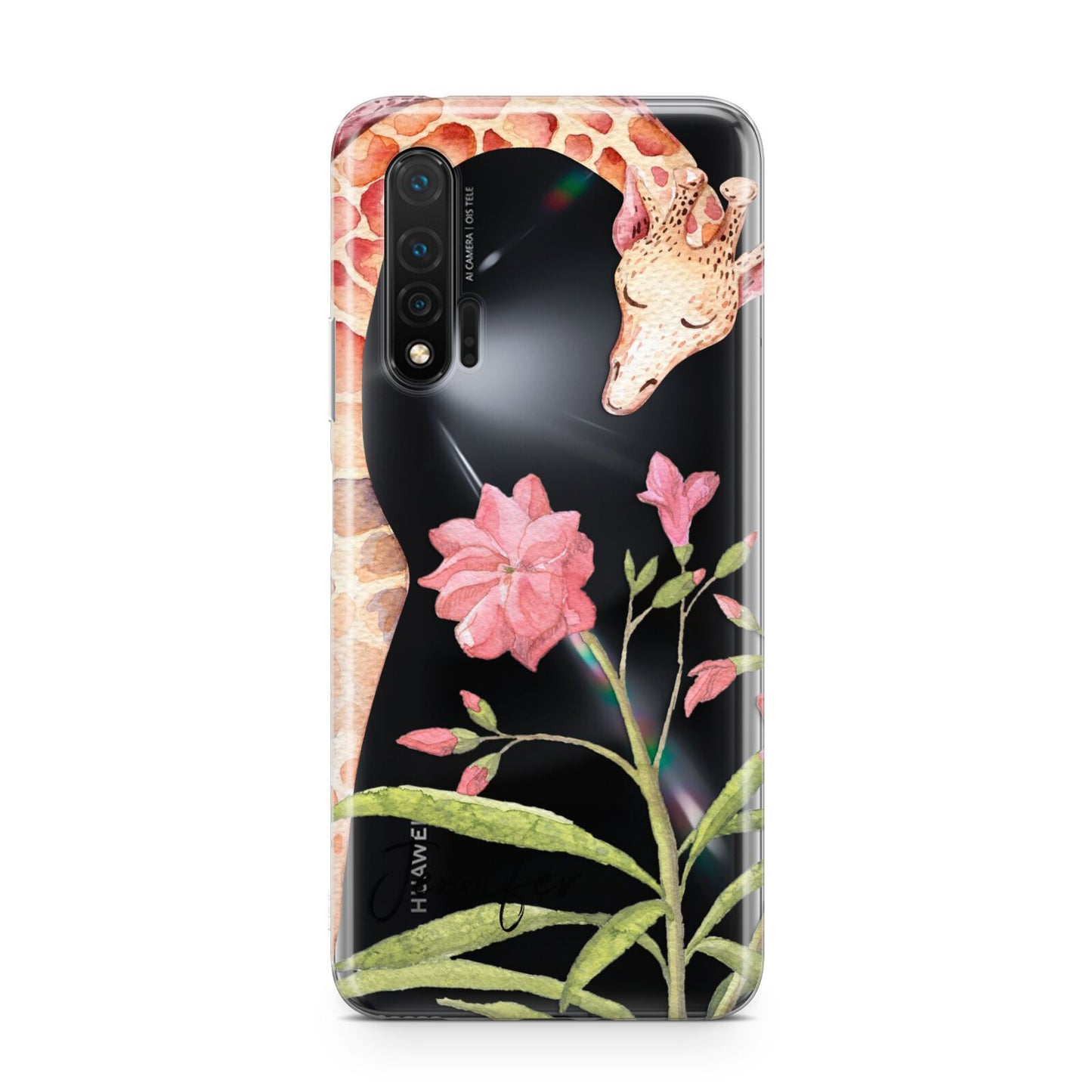 Personalised Giraffe Huawei Nova 6 Phone Case