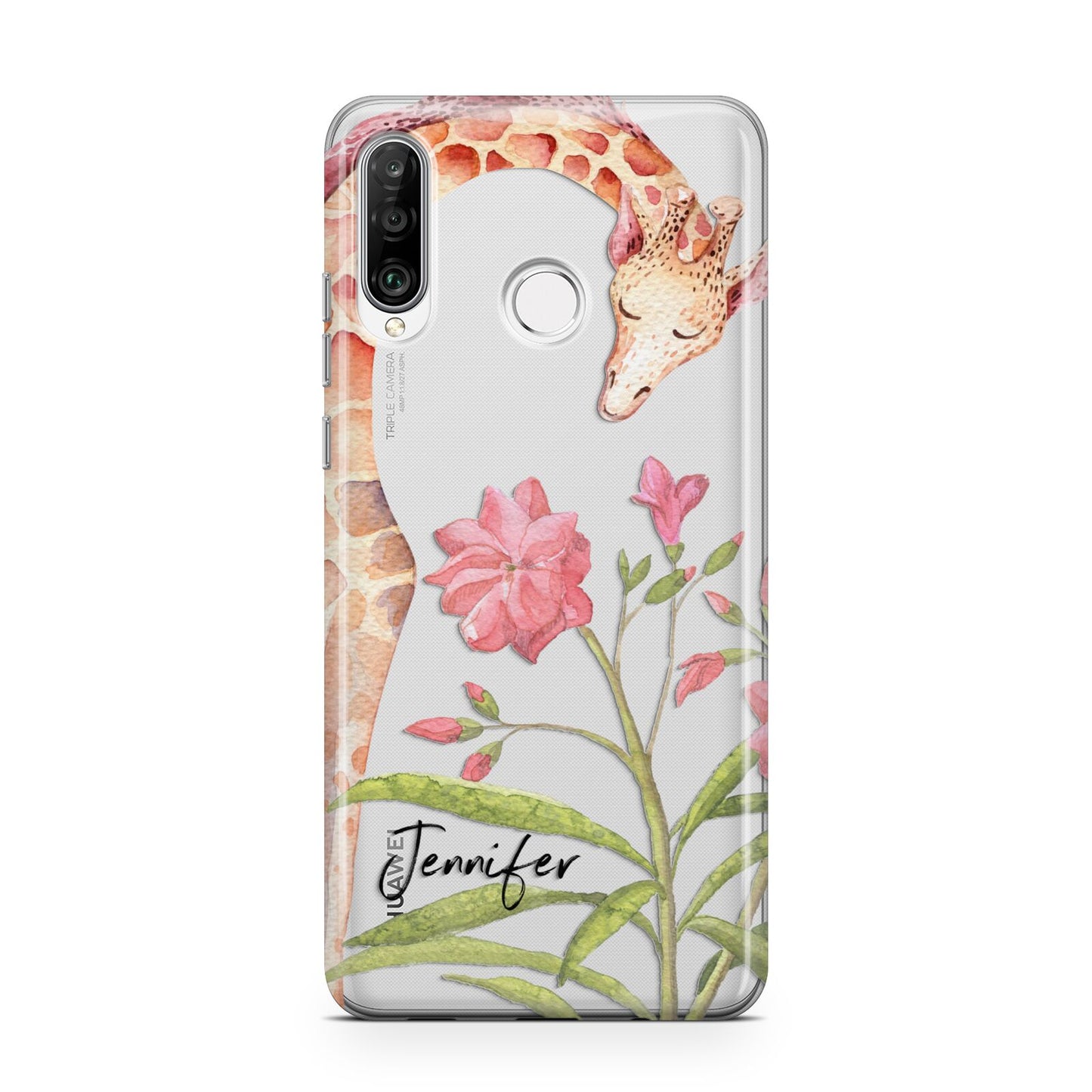 Personalised Giraffe Huawei P30 Lite Phone Case