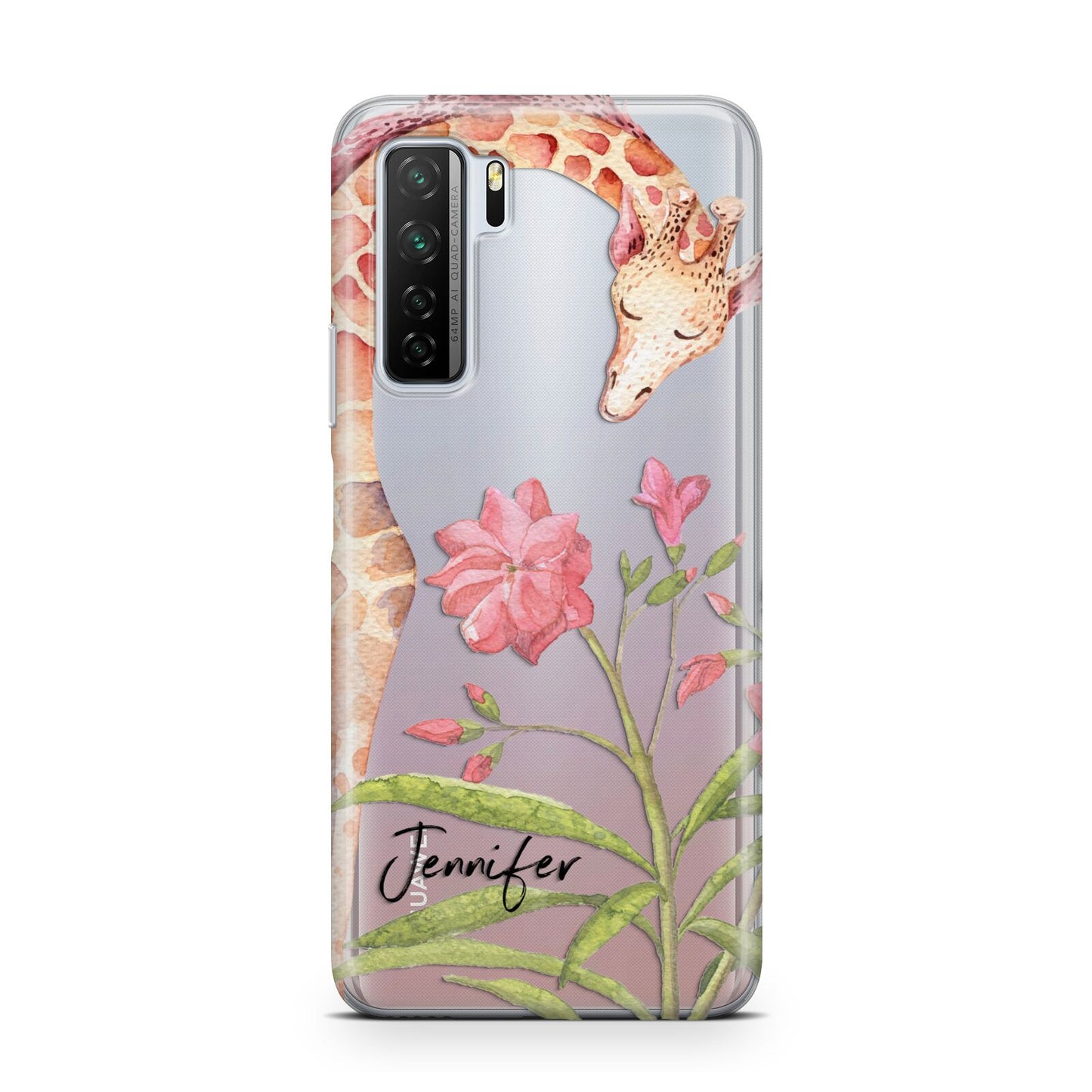 Personalised Giraffe Huawei P40 Lite 5G Phone Case