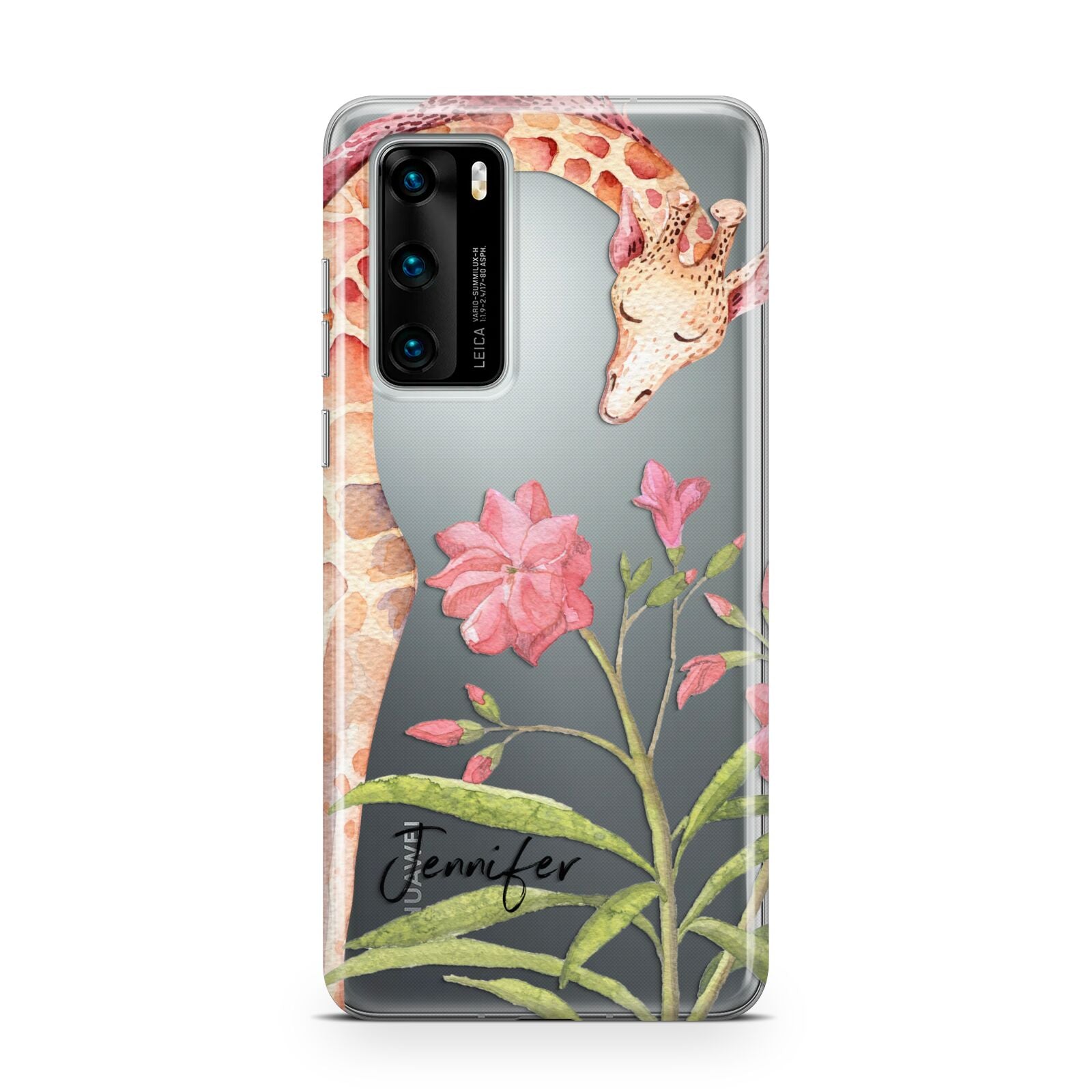 Personalised Giraffe Huawei P40 Phone Case