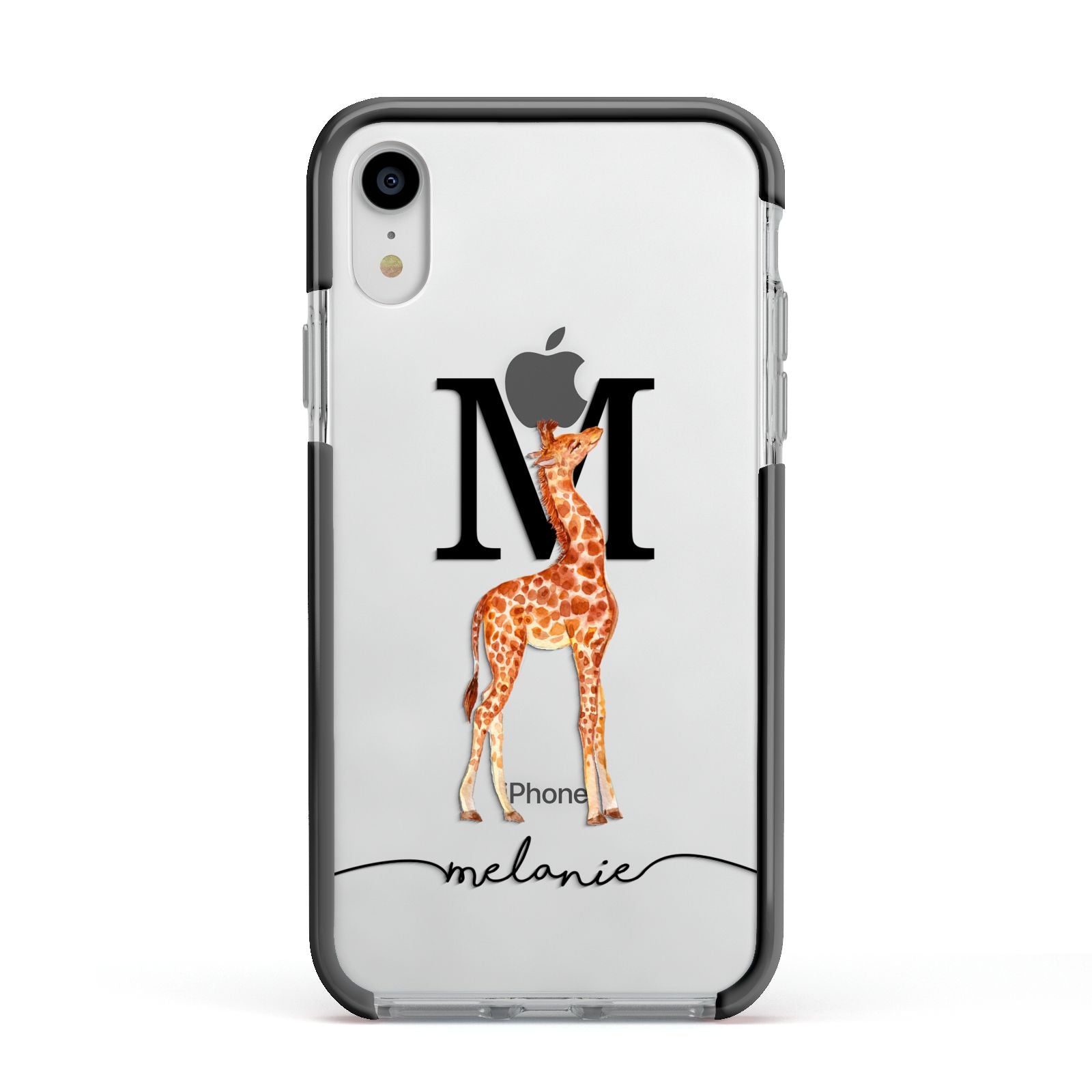 Personalised Giraffe Initial iPhone Case Dyefor