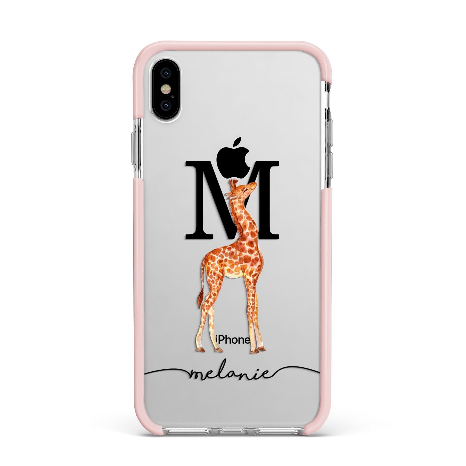 Personalised Giraffe Initial iPhone Case Dyefor