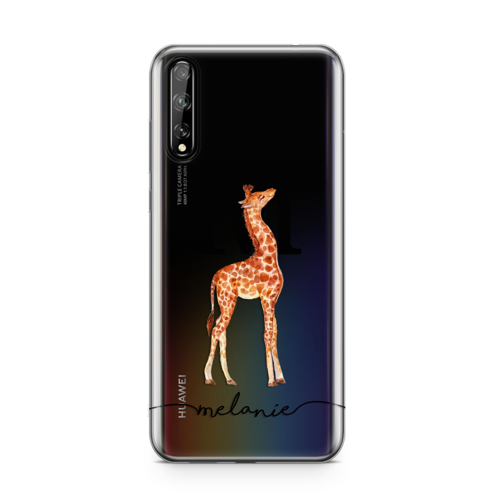 Personalised Giraffe Initial Huawei Enjoy 10s Phone Case