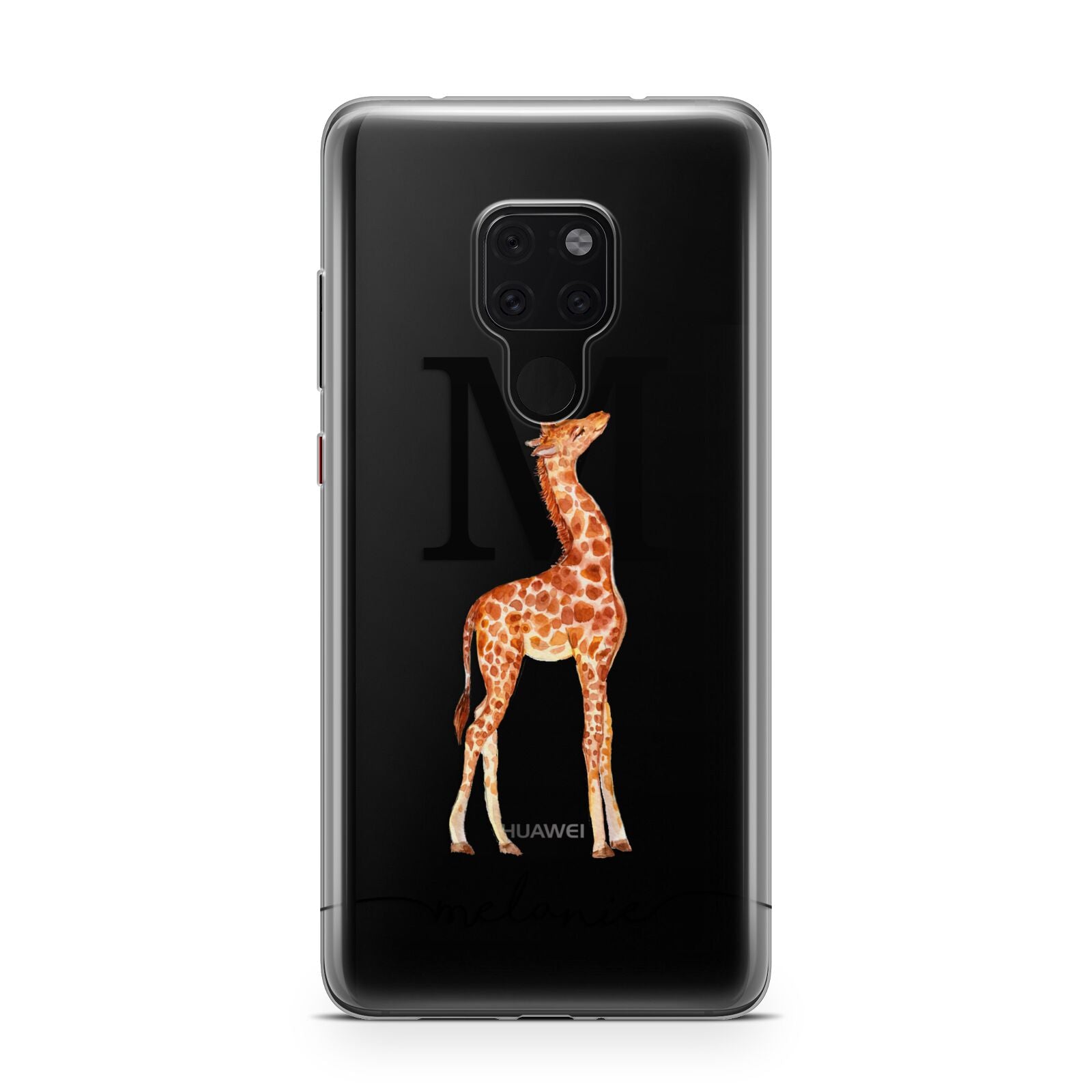 Personalised Giraffe Initial Huawei Mate 20 Phone Case