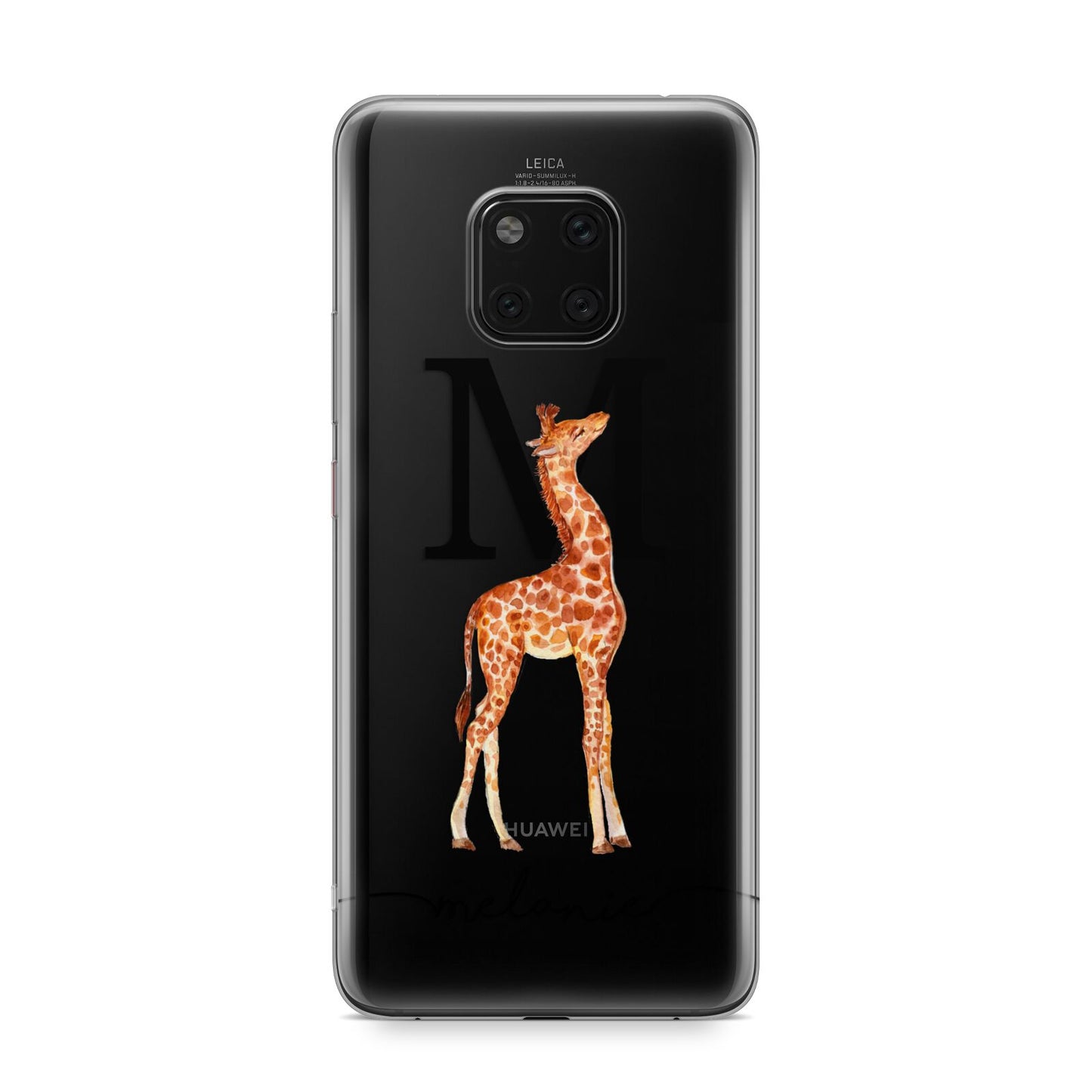 Personalised Giraffe Initial Huawei Mate 20 Pro Phone Case