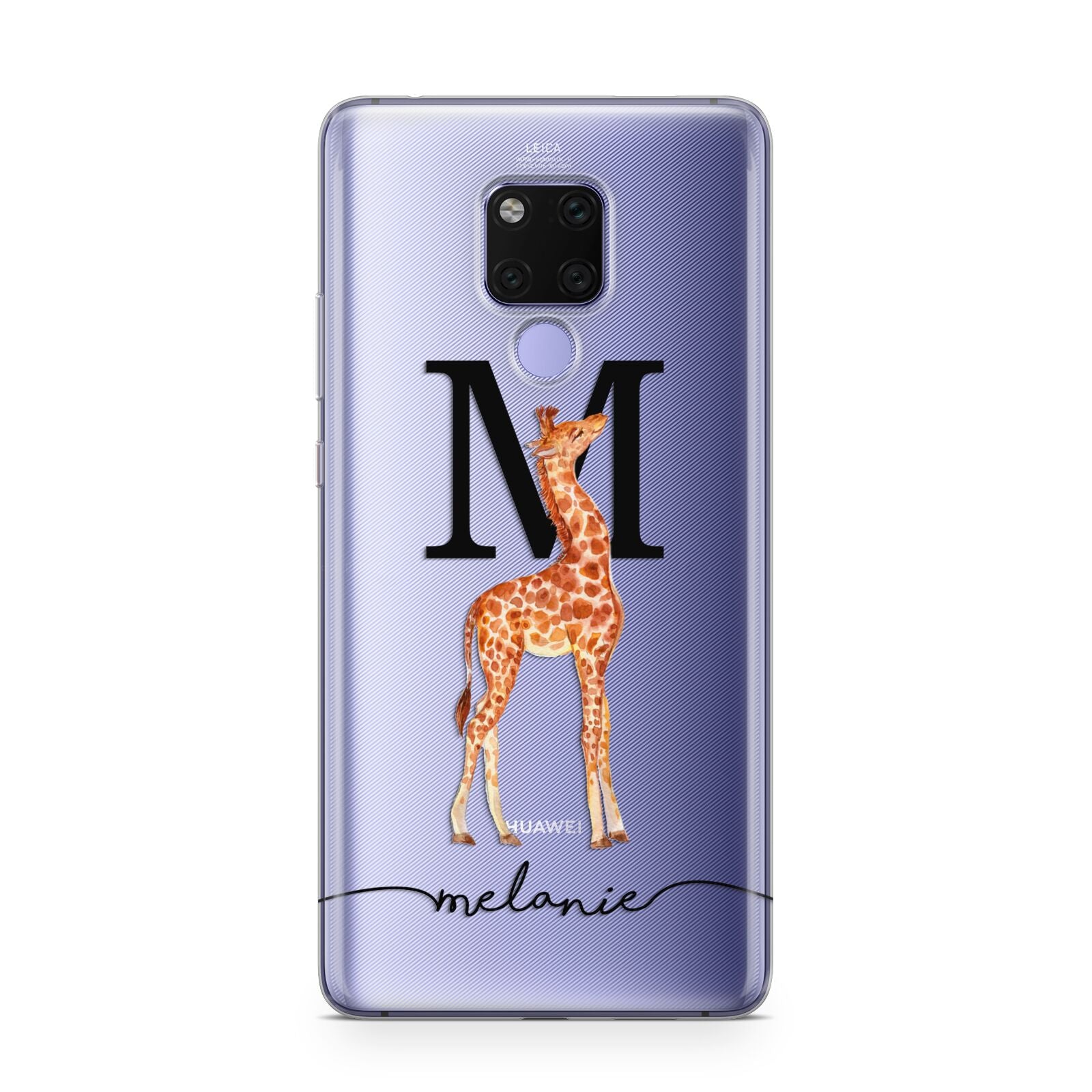 Personalised Giraffe Initial Huawei Mate 20X Phone Case