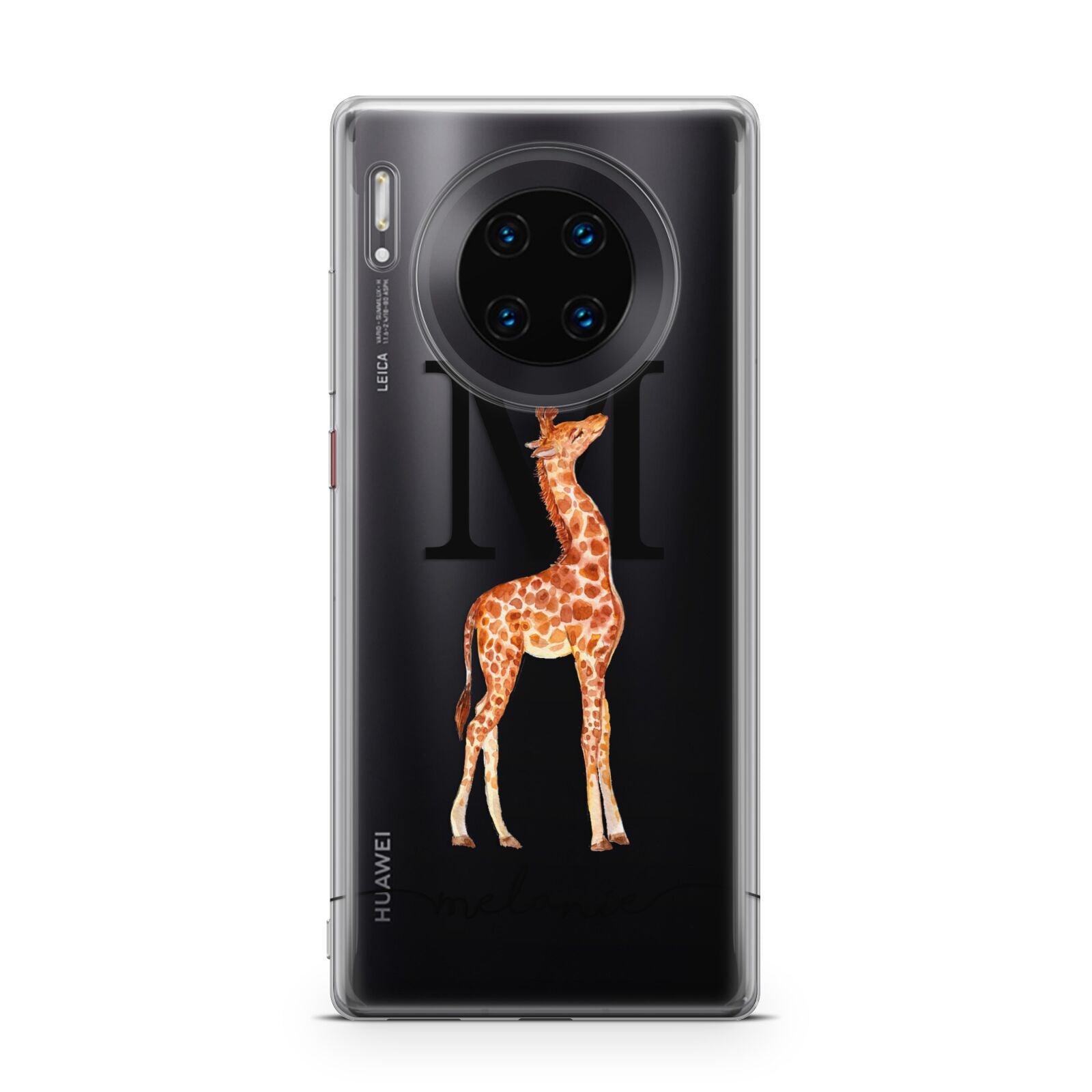 Personalised Giraffe Initial Huawei Mate 30 Pro Phone Case