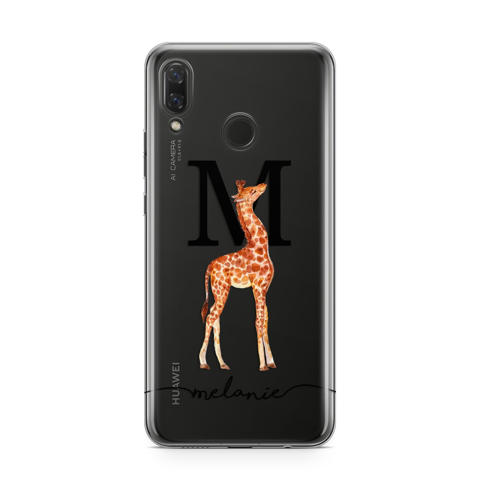 Personalised Giraffe Initial Huawei Nova 3 Phone Case