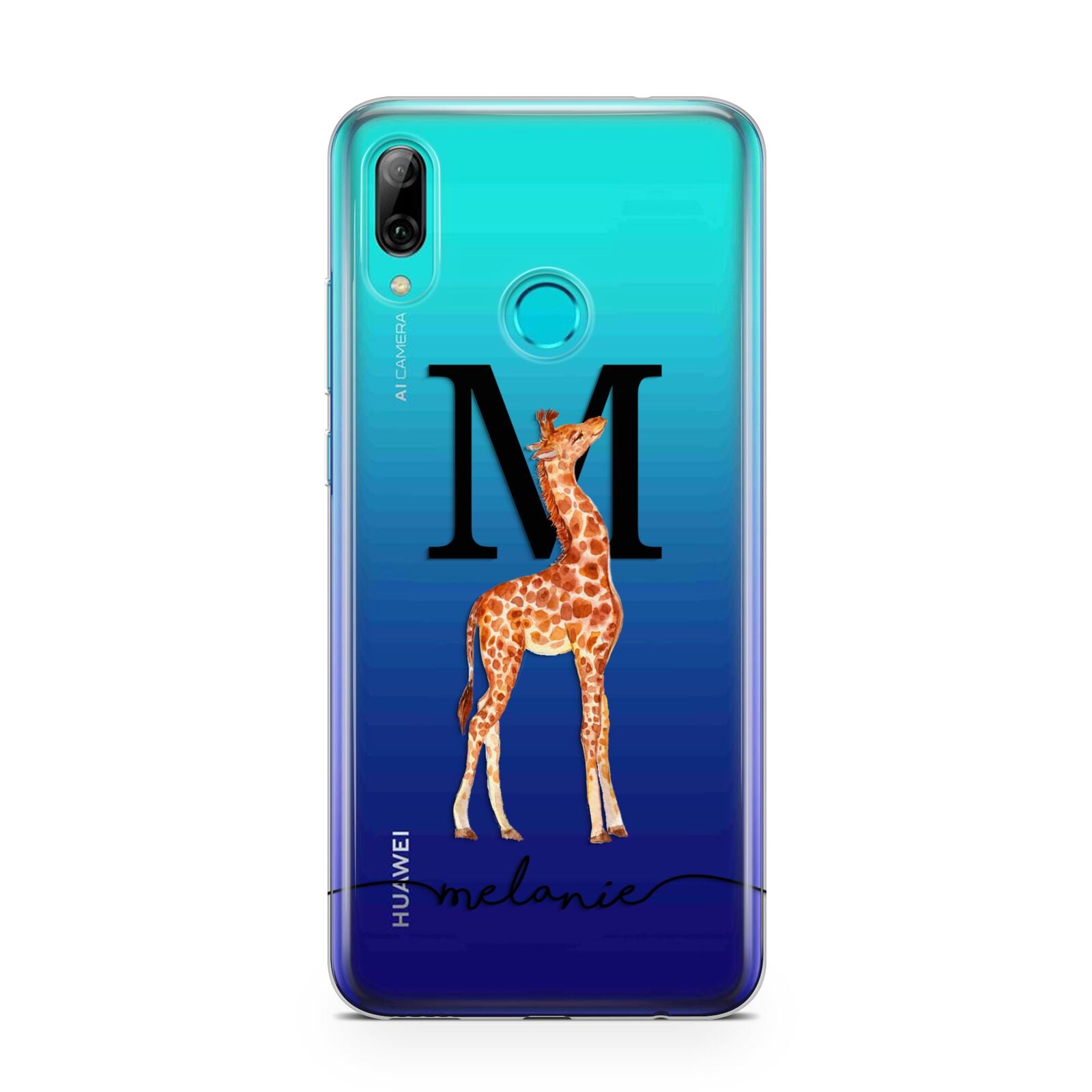 Personalised Giraffe Initial Huawei P Smart 2019 Case