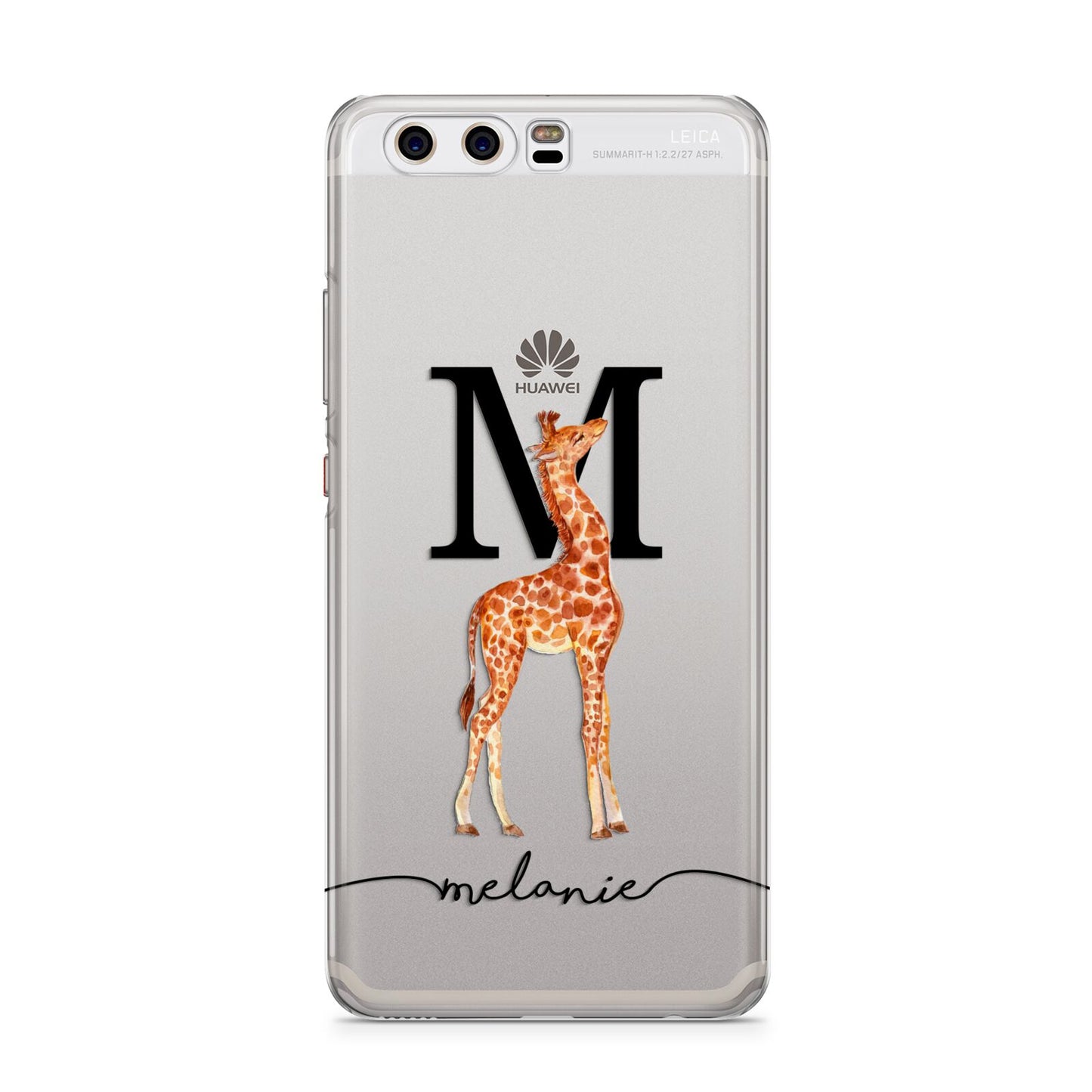 Personalised Giraffe Initial Huawei P10 Phone Case