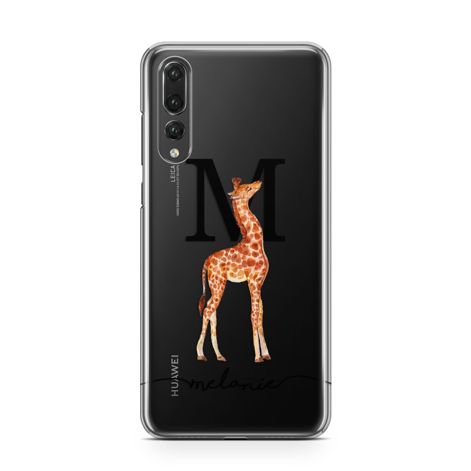 Personalised Giraffe Initial Huawei P20 Pro Phone Case