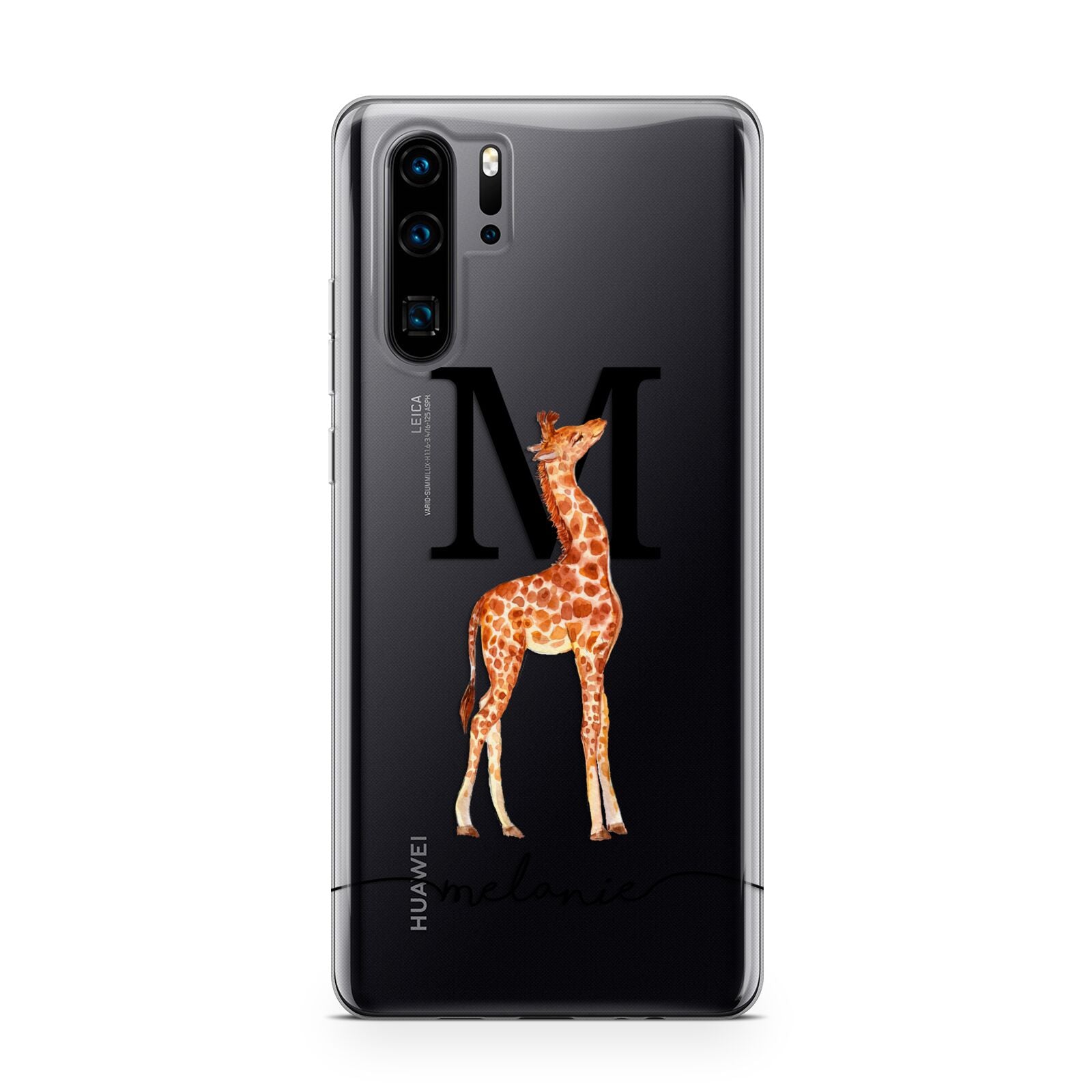 Personalised Giraffe Initial Huawei P30 Pro Phone Case