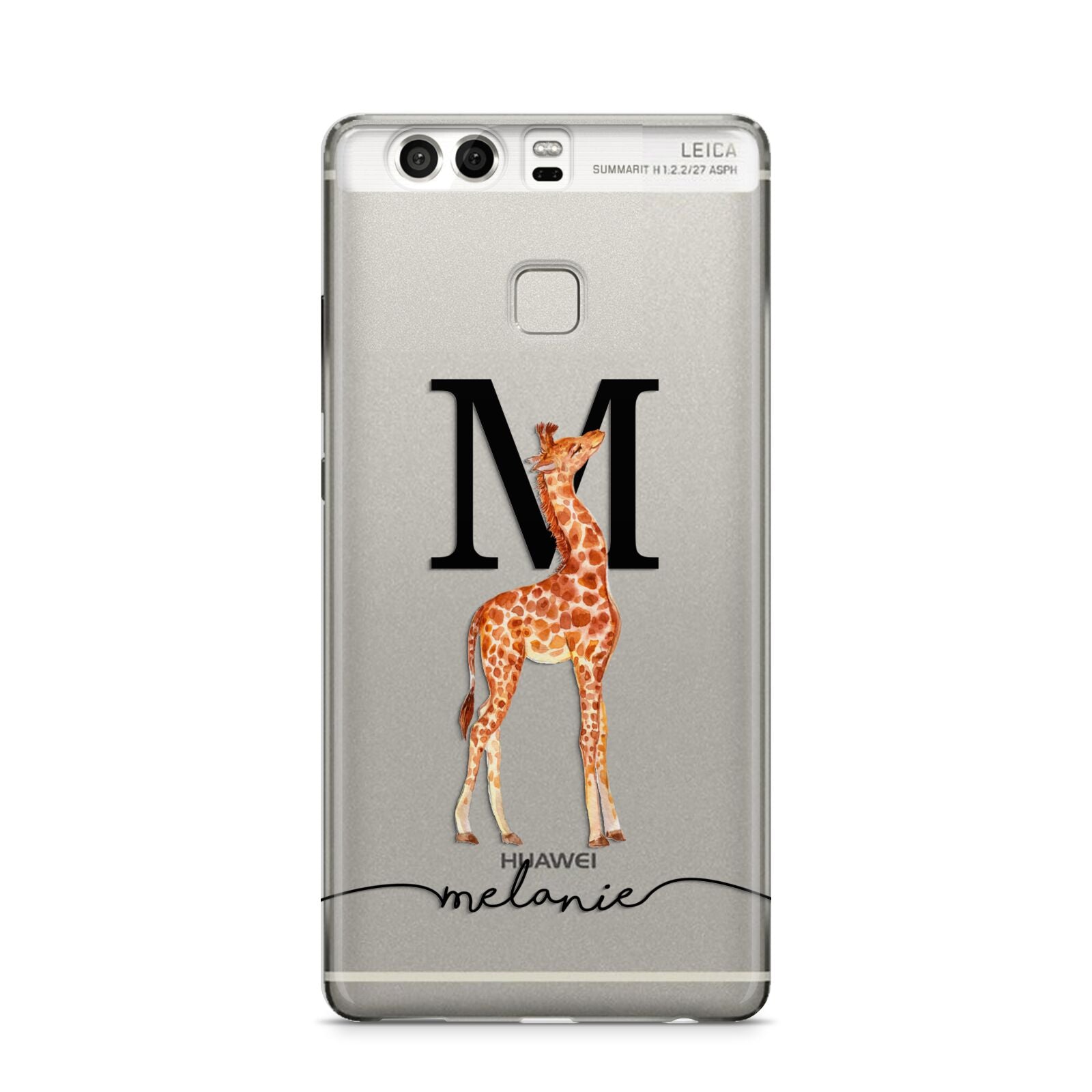 Personalised Giraffe Initial Huawei P9 Case