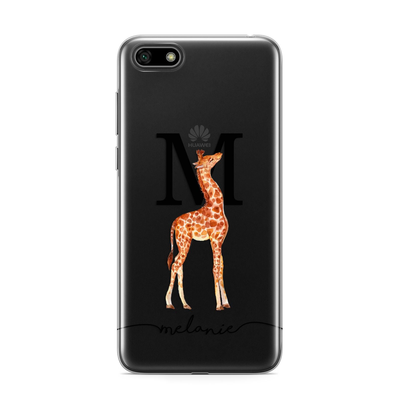 Personalised Giraffe Initial Huawei Y5 Prime 2018 Phone Case