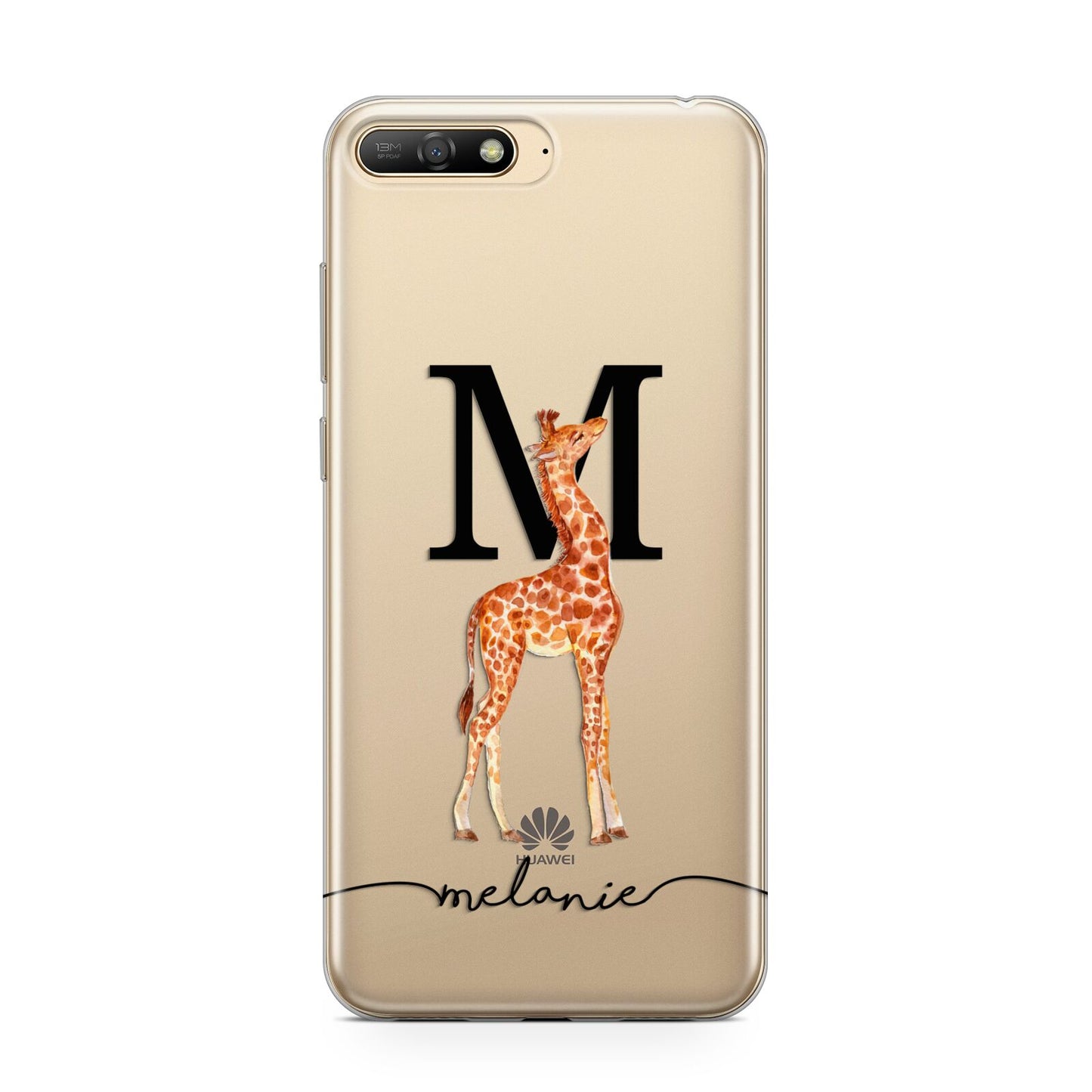 Personalised Giraffe Initial Huawei Y6 2018