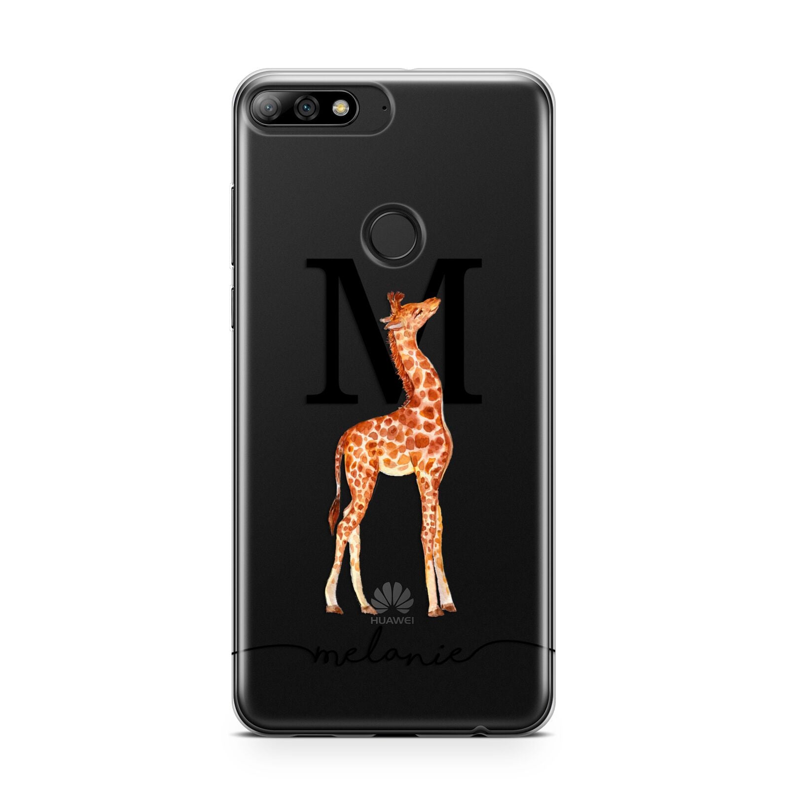 Personalised Giraffe Initial Huawei Y7 2018