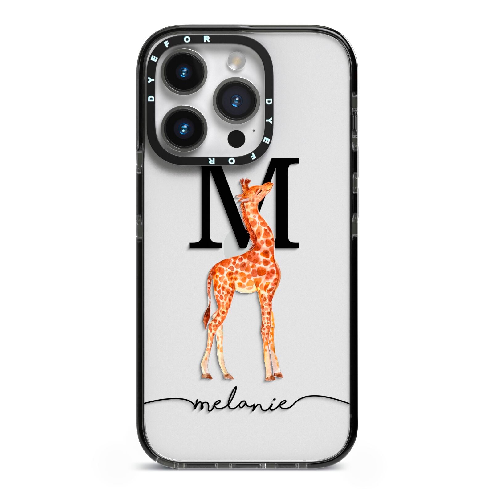 Personalised Giraffe Initial iPhone Case Dyefor