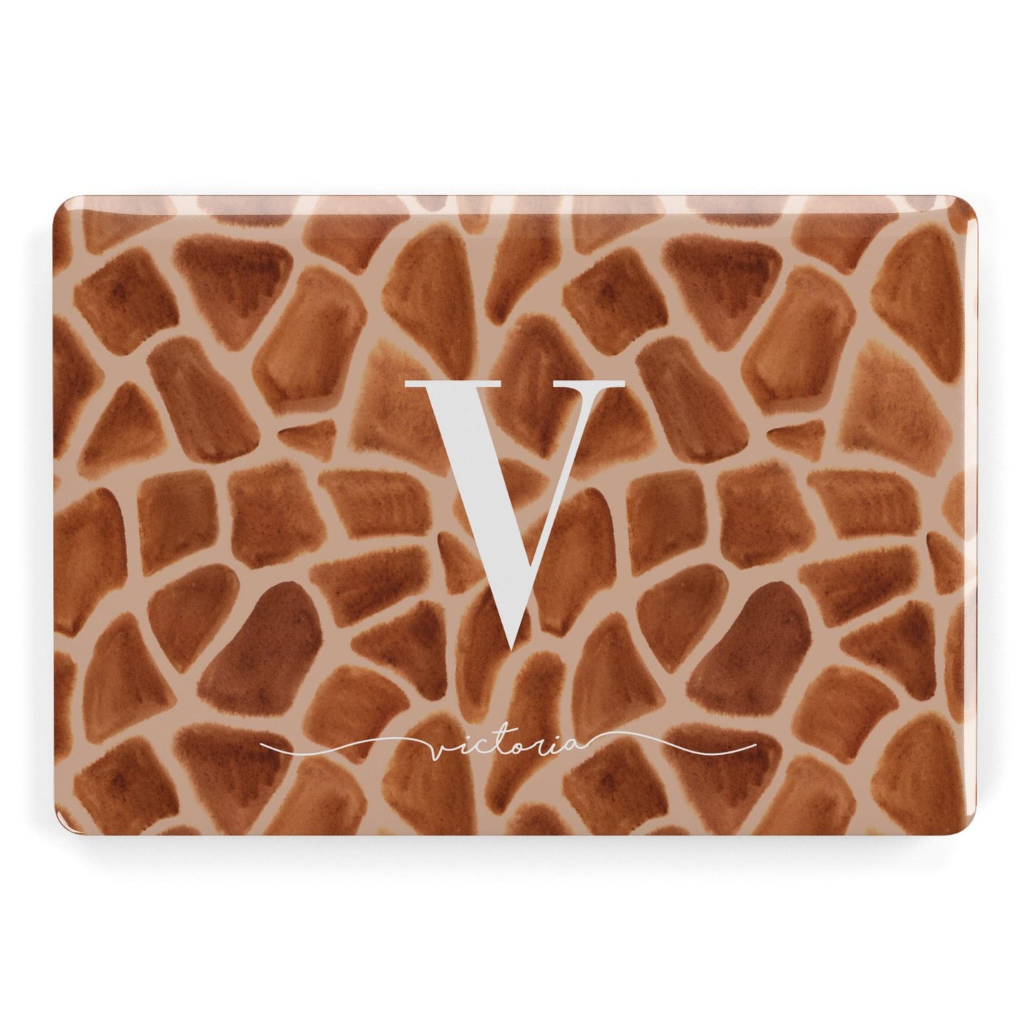 Personalised Giraffe Print Apple MacBook Case